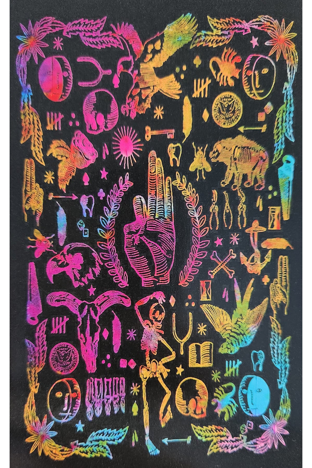 Multi Symbols Mudra Tapestry