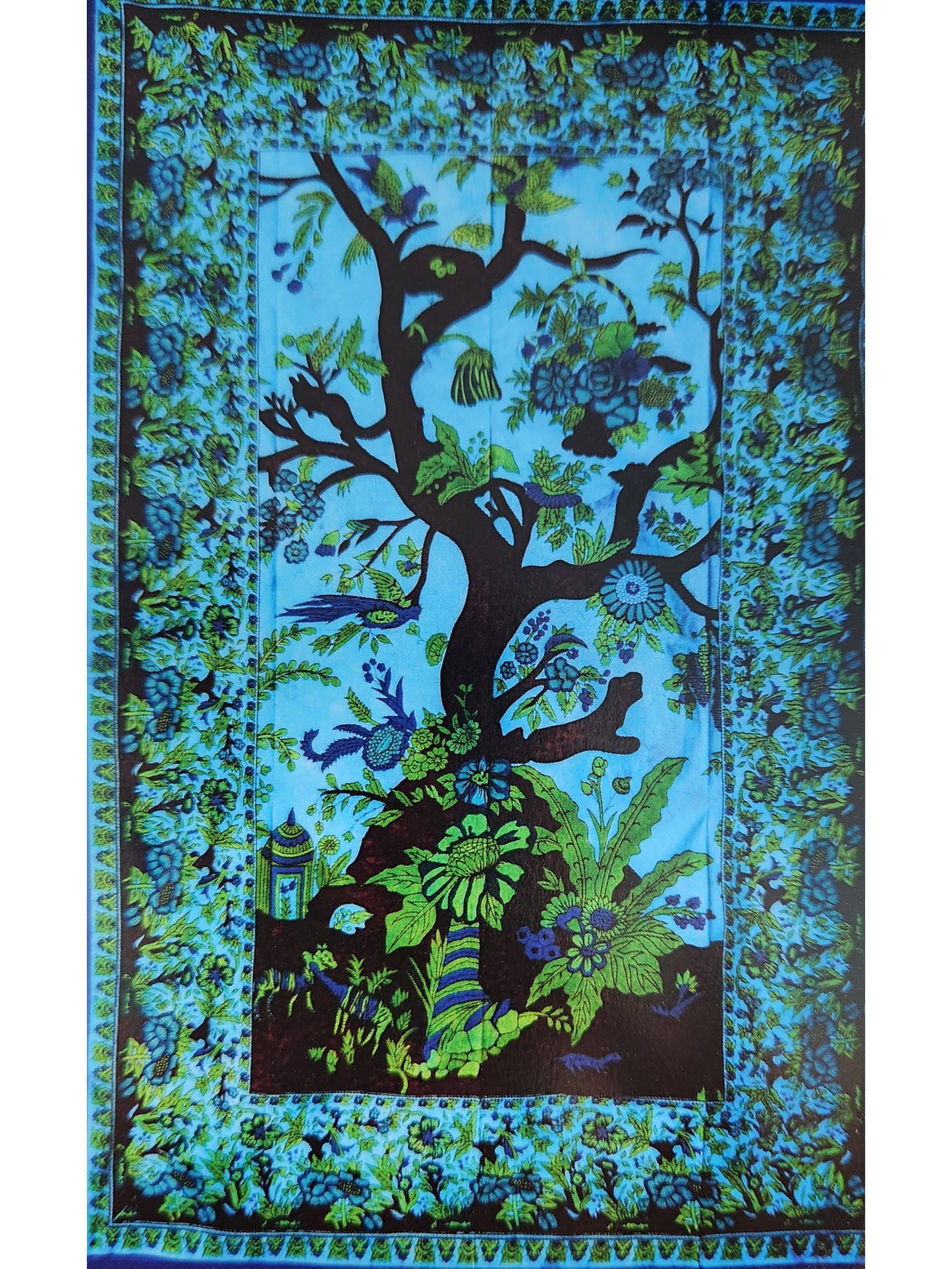 Tree of Life Tapestry Peacocks