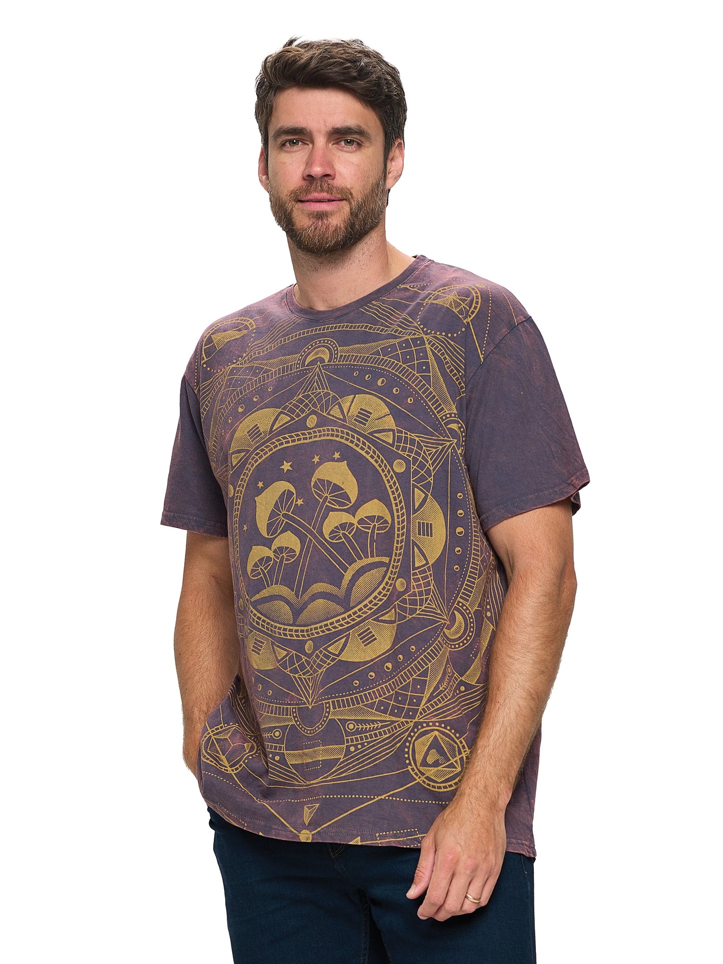 Men's T-Shirt Sacred Geometry Mushrooms