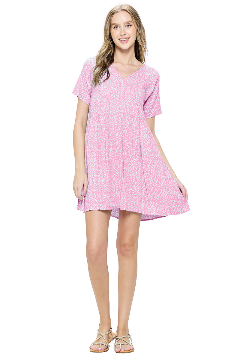 Dress Loose Fit Tiered Ruffle