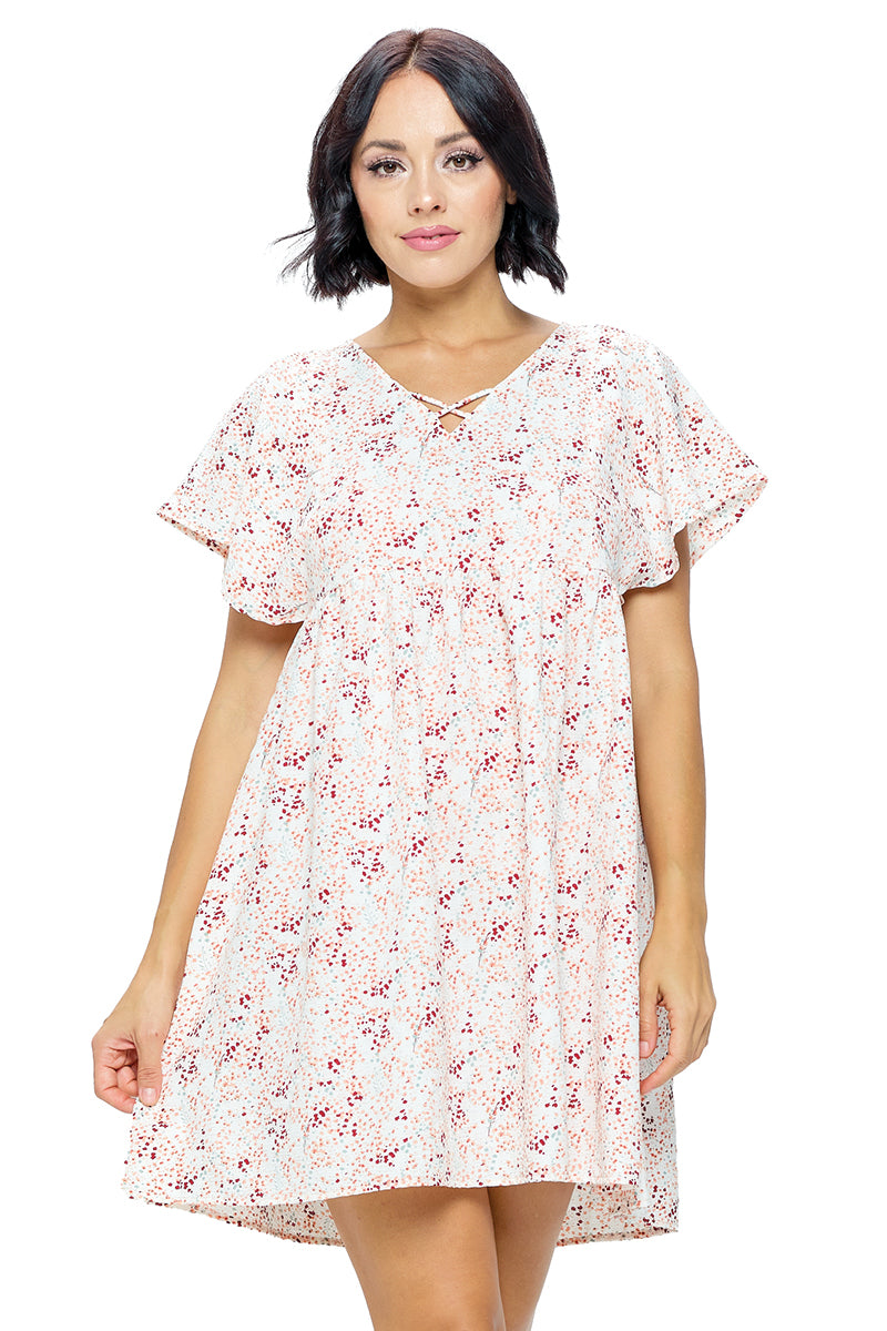 Dress Floral Ruffled