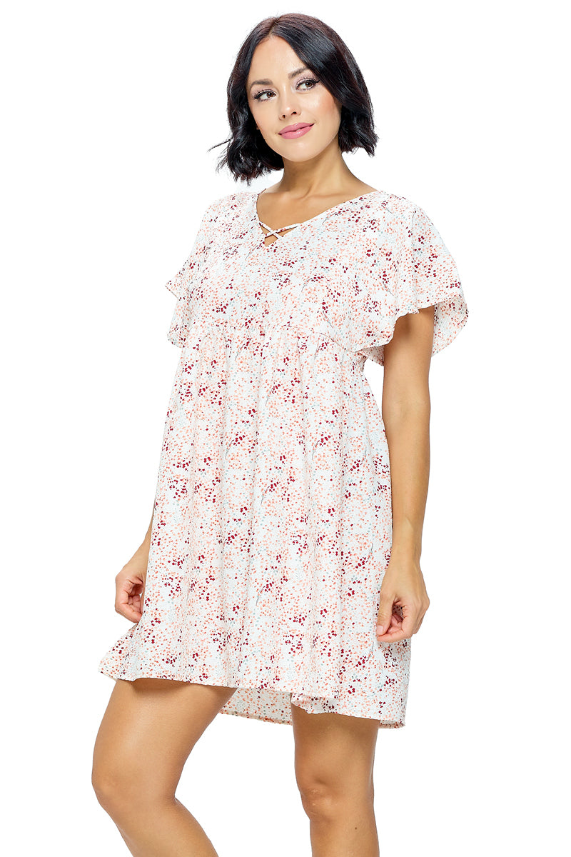 Dress Floral Ruffled