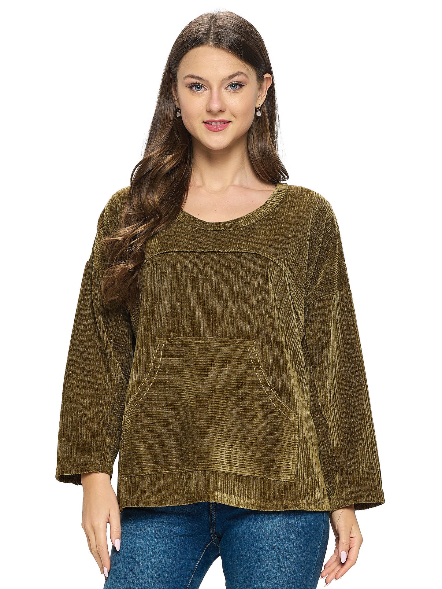 Pullover Casual Patchwork Oversized