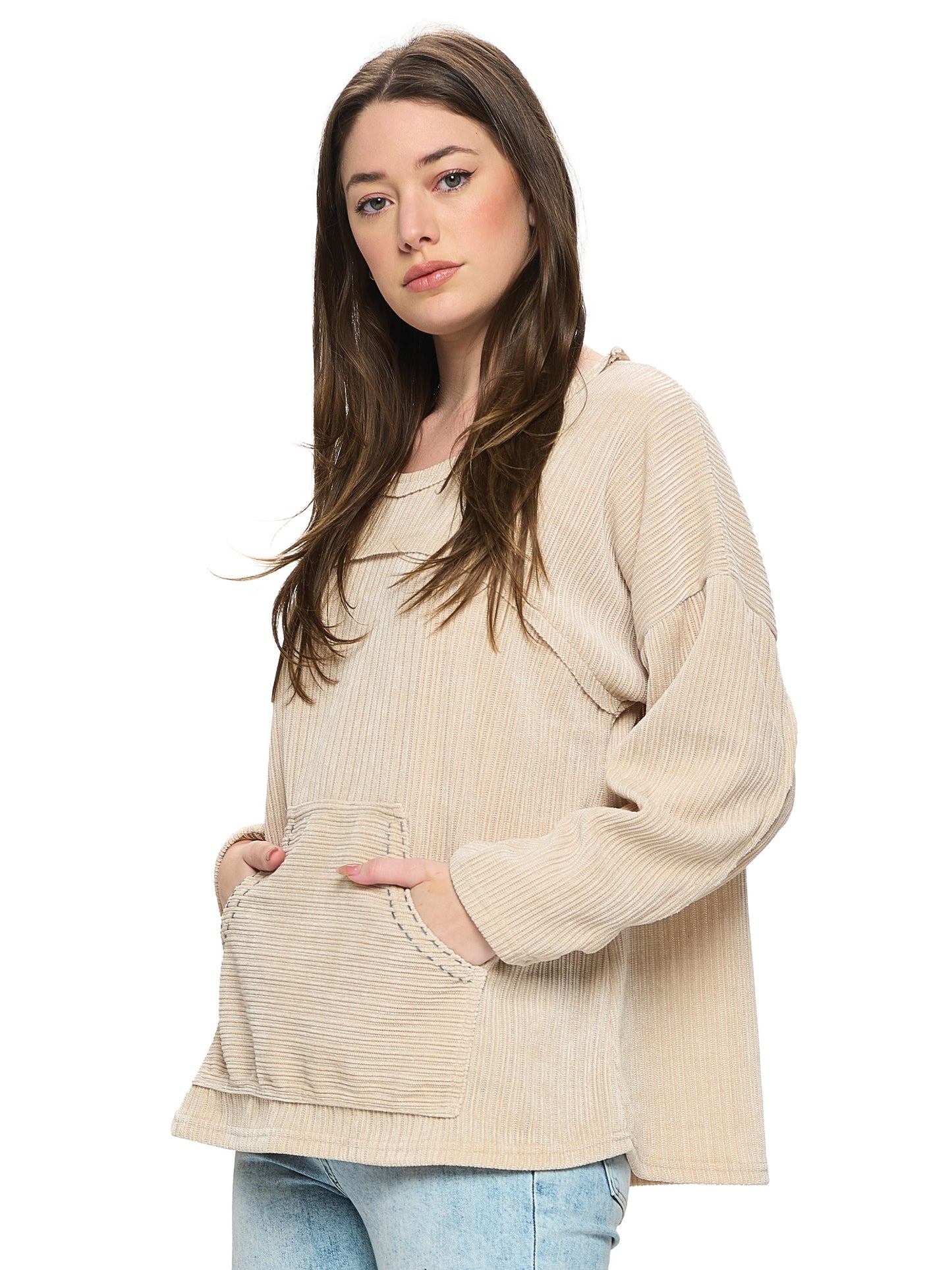 Pullover Casual Patchwork Oversized