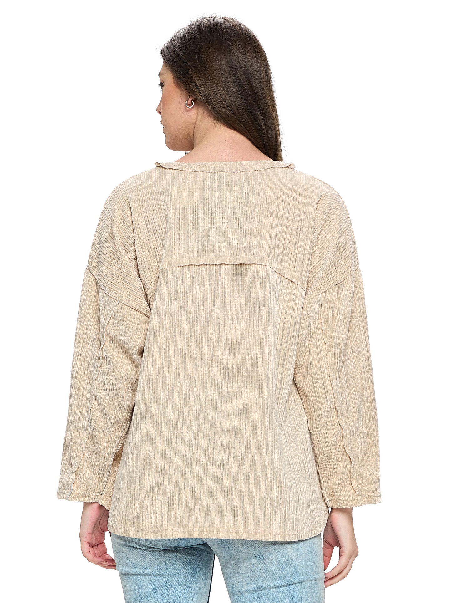Pullover Casual Patchwork Oversized