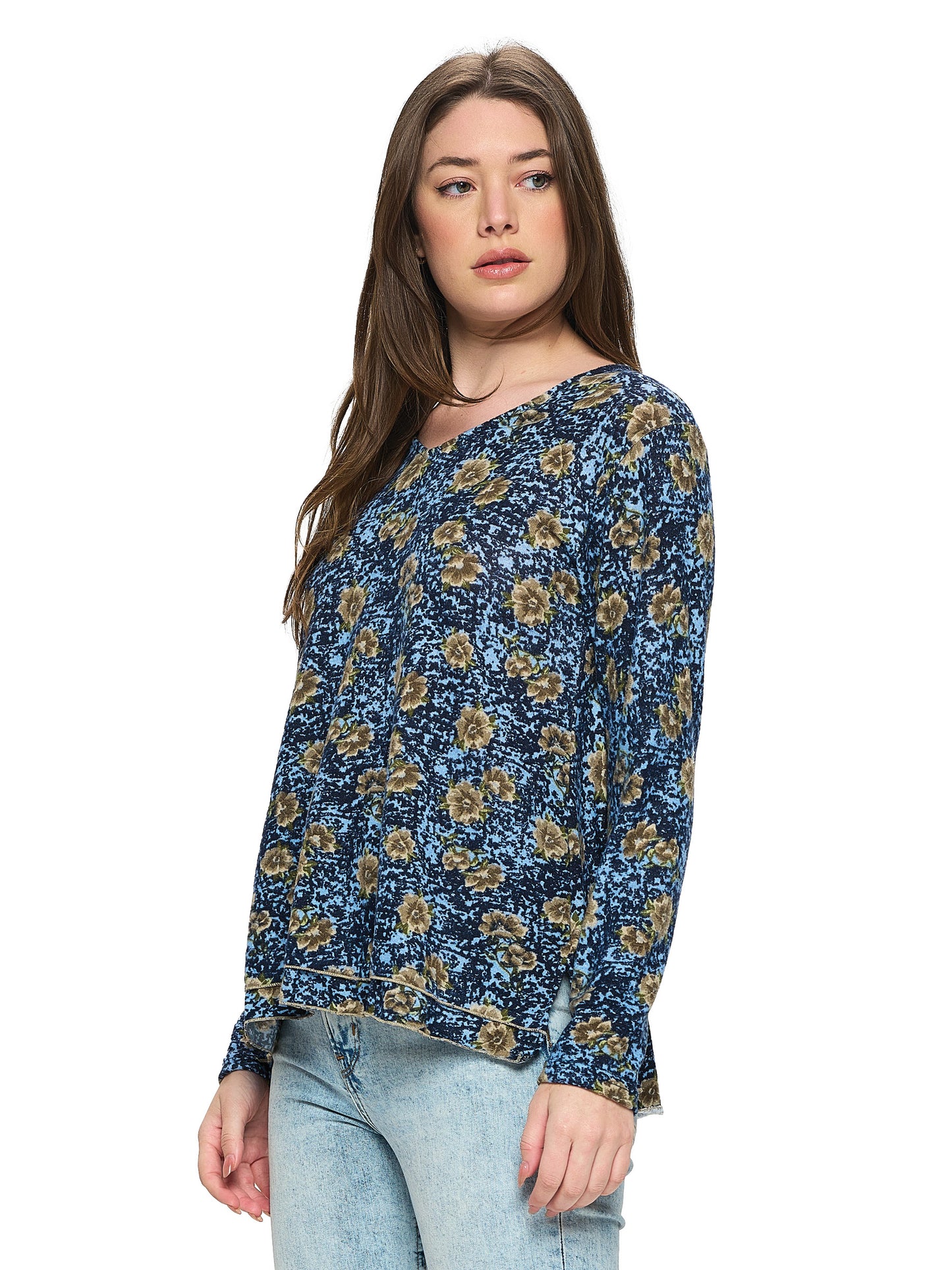 Top Soft Boho Floral Casual
