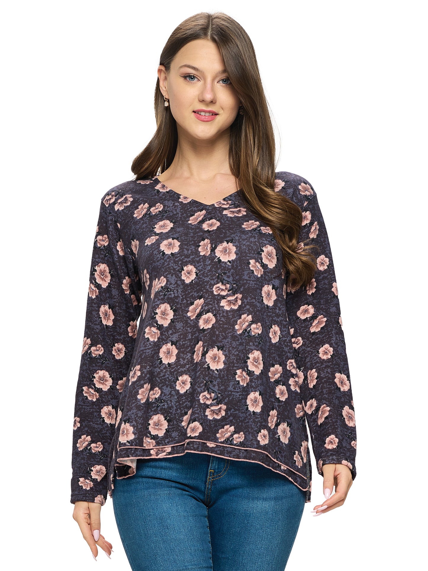 Top Soft Boho Floral Casual
