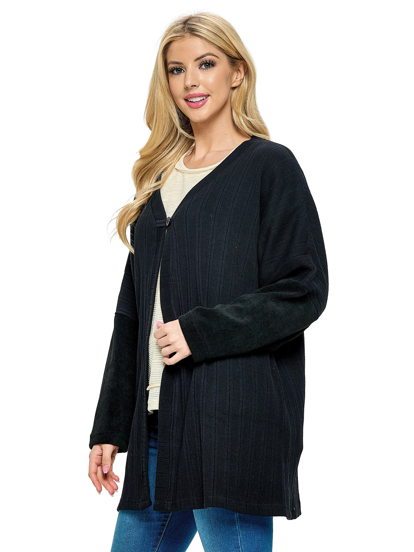 Cardigan Oversized Casual Ribbed