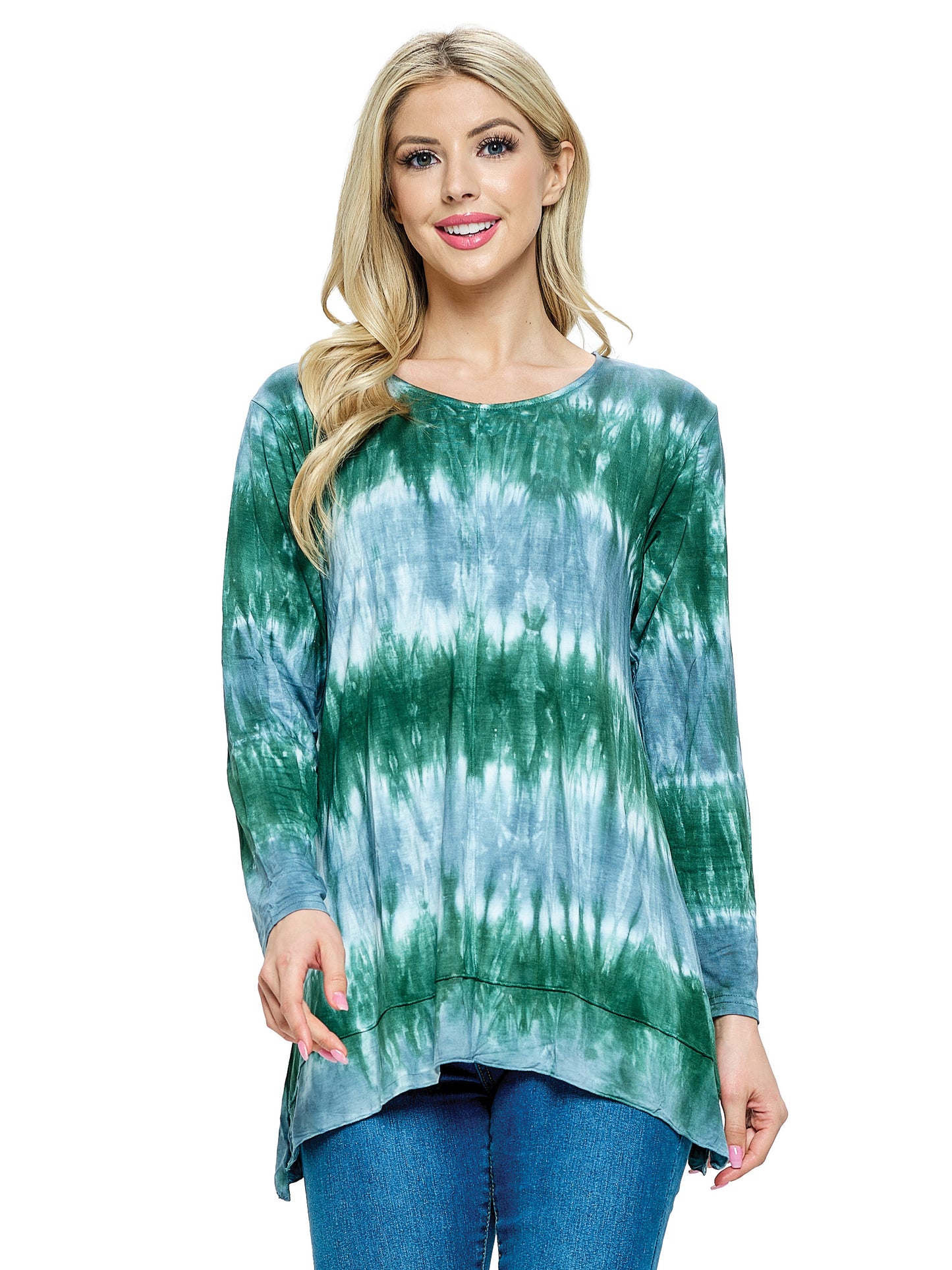 Tunic Top Boho Tie Dye Casual Loose Fit