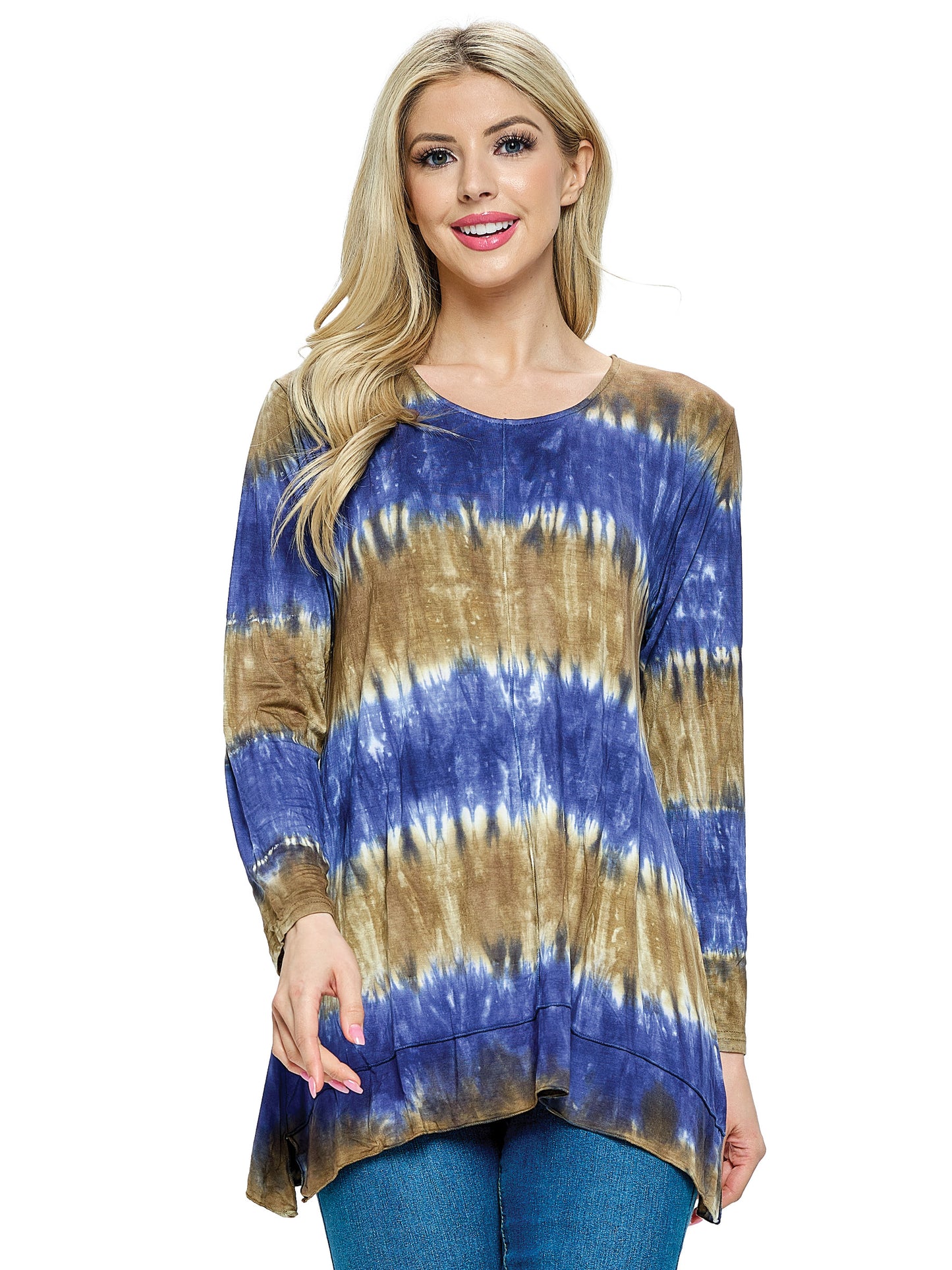 Tunic Top Boho Tie Dye Casual Loose Fit