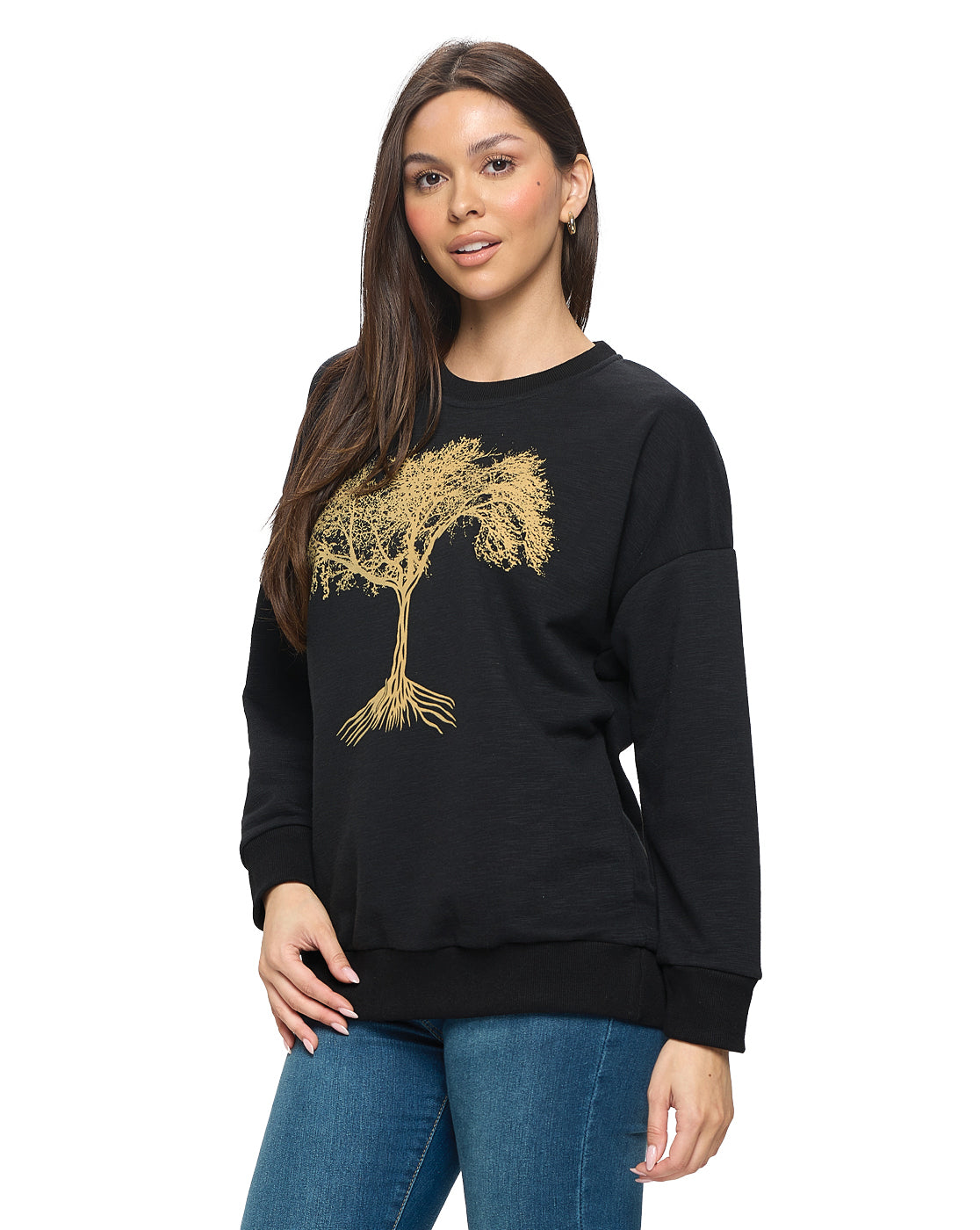 Pullover Tree of Life Print Boho Comfy