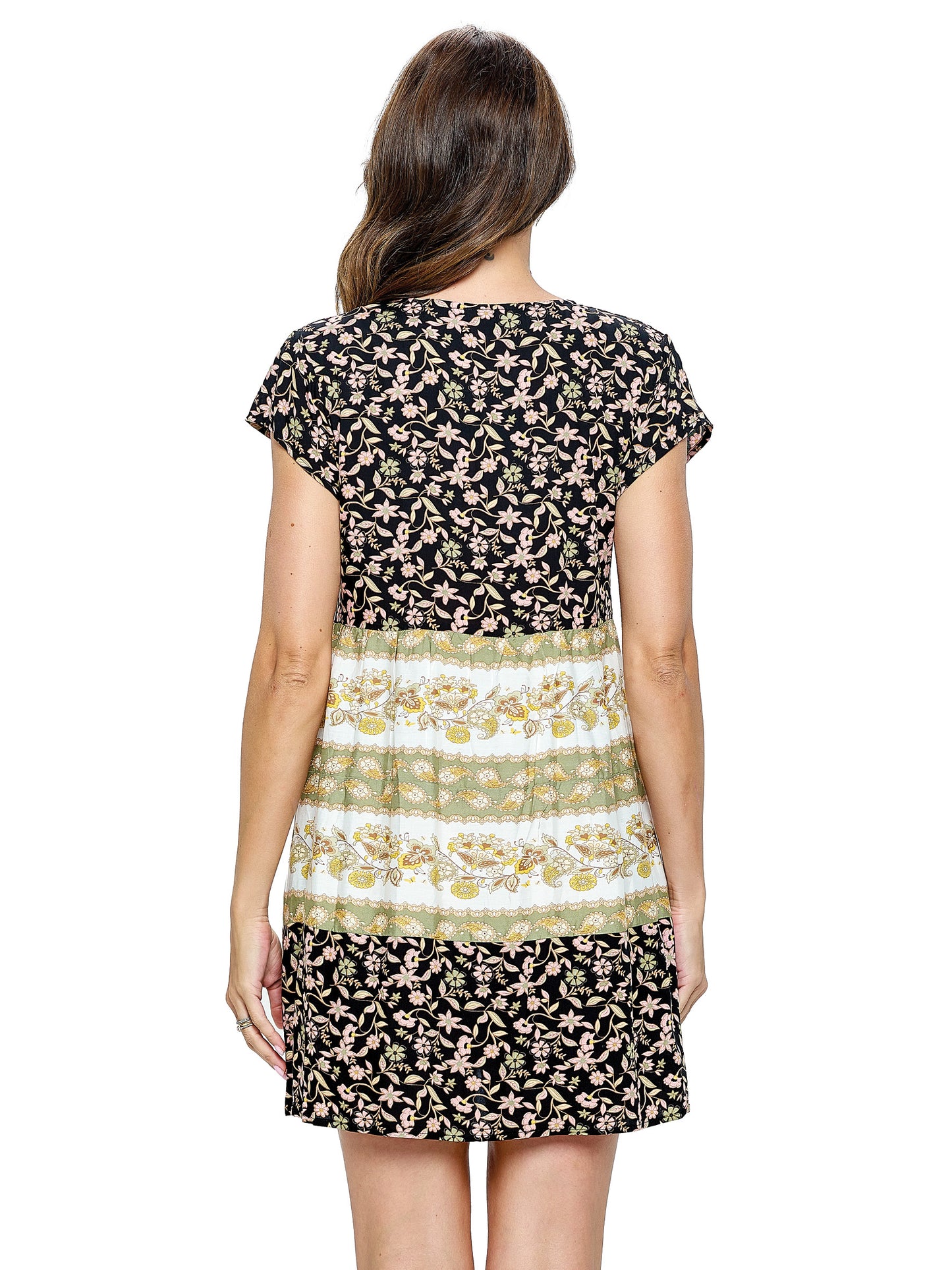 Dress Floral Pattern With Pockets