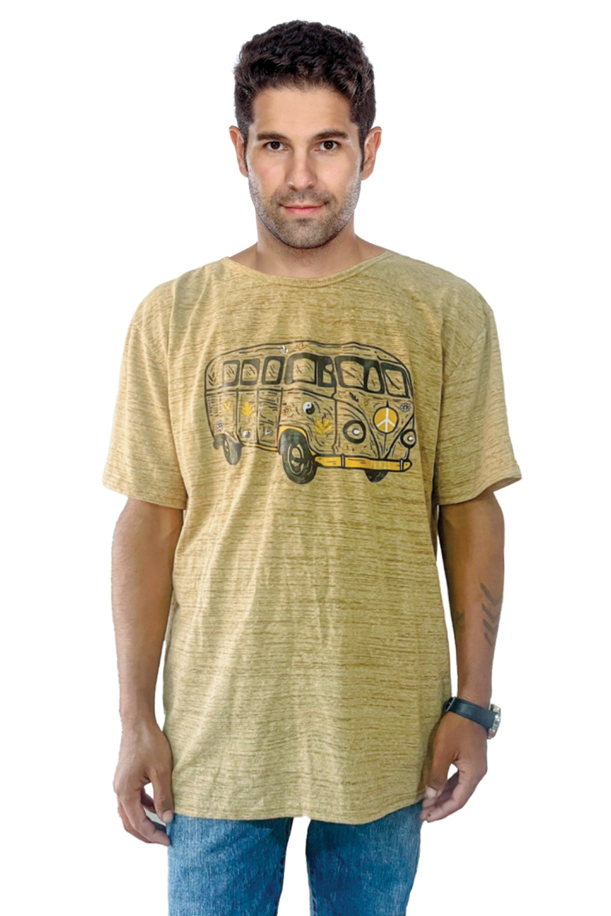 Men's T Shirt Van Life Print Boho