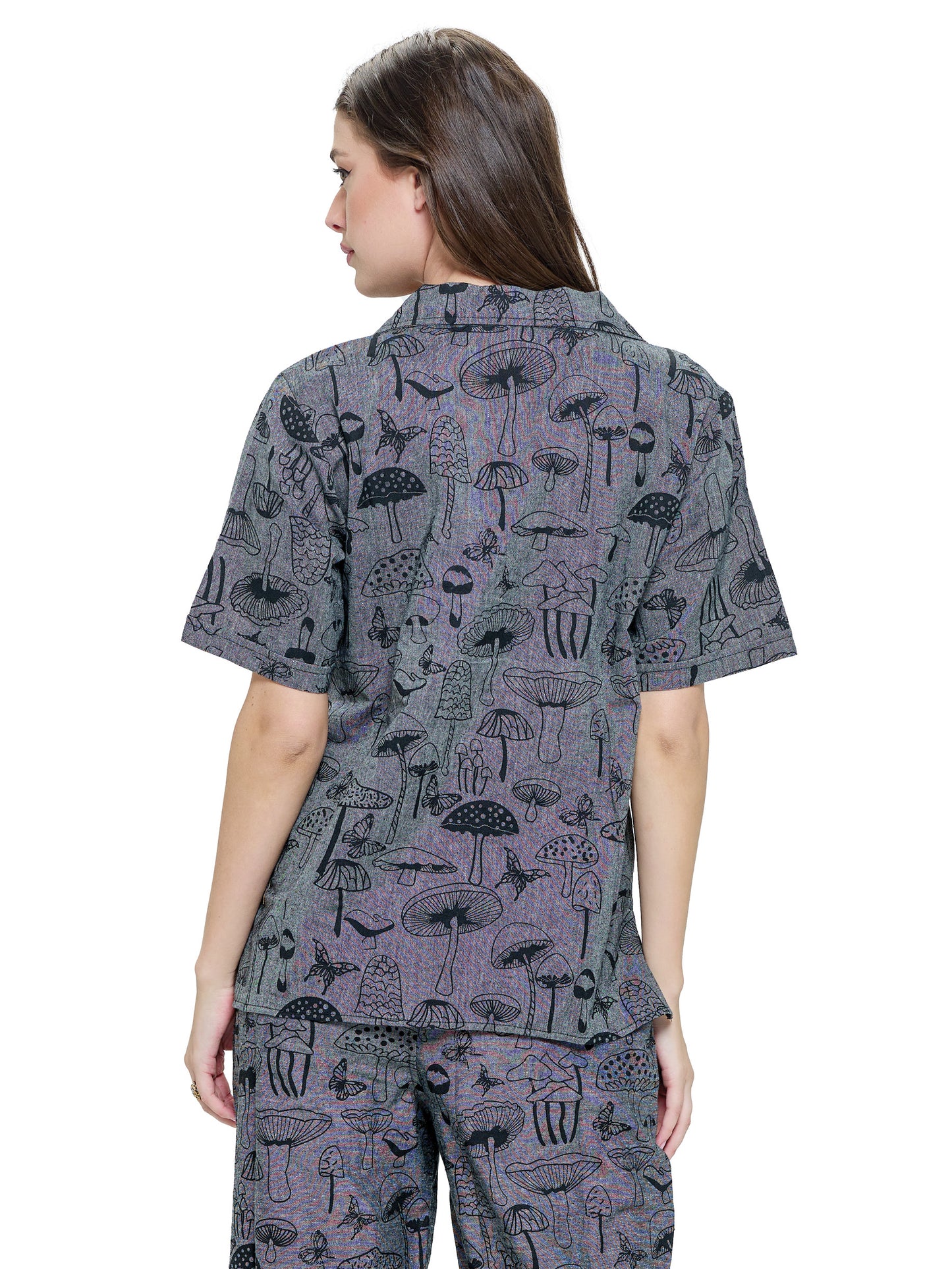 Button up Blouse Mushroom Print