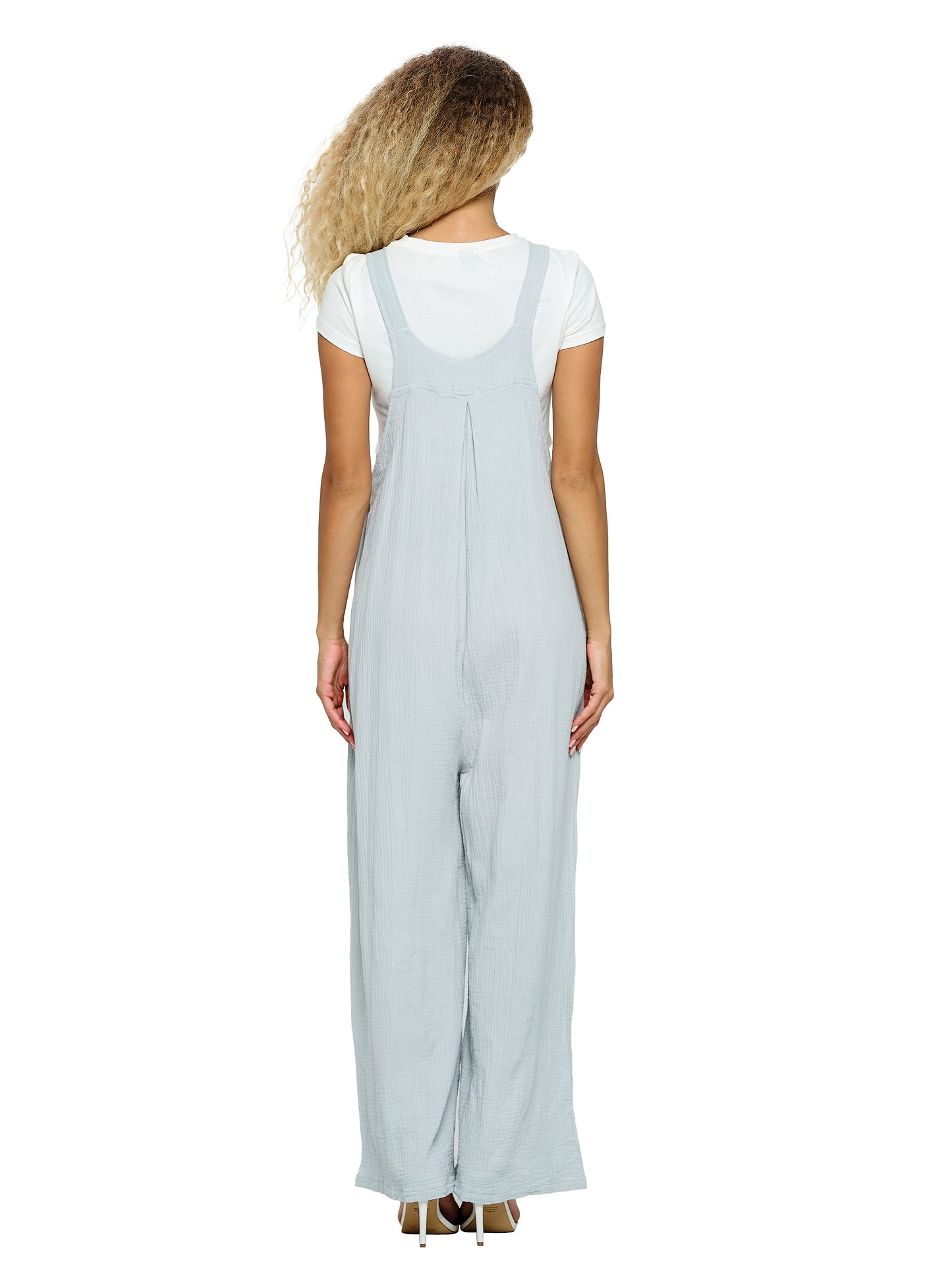 Overall Boho Casual Crinkle Cotton