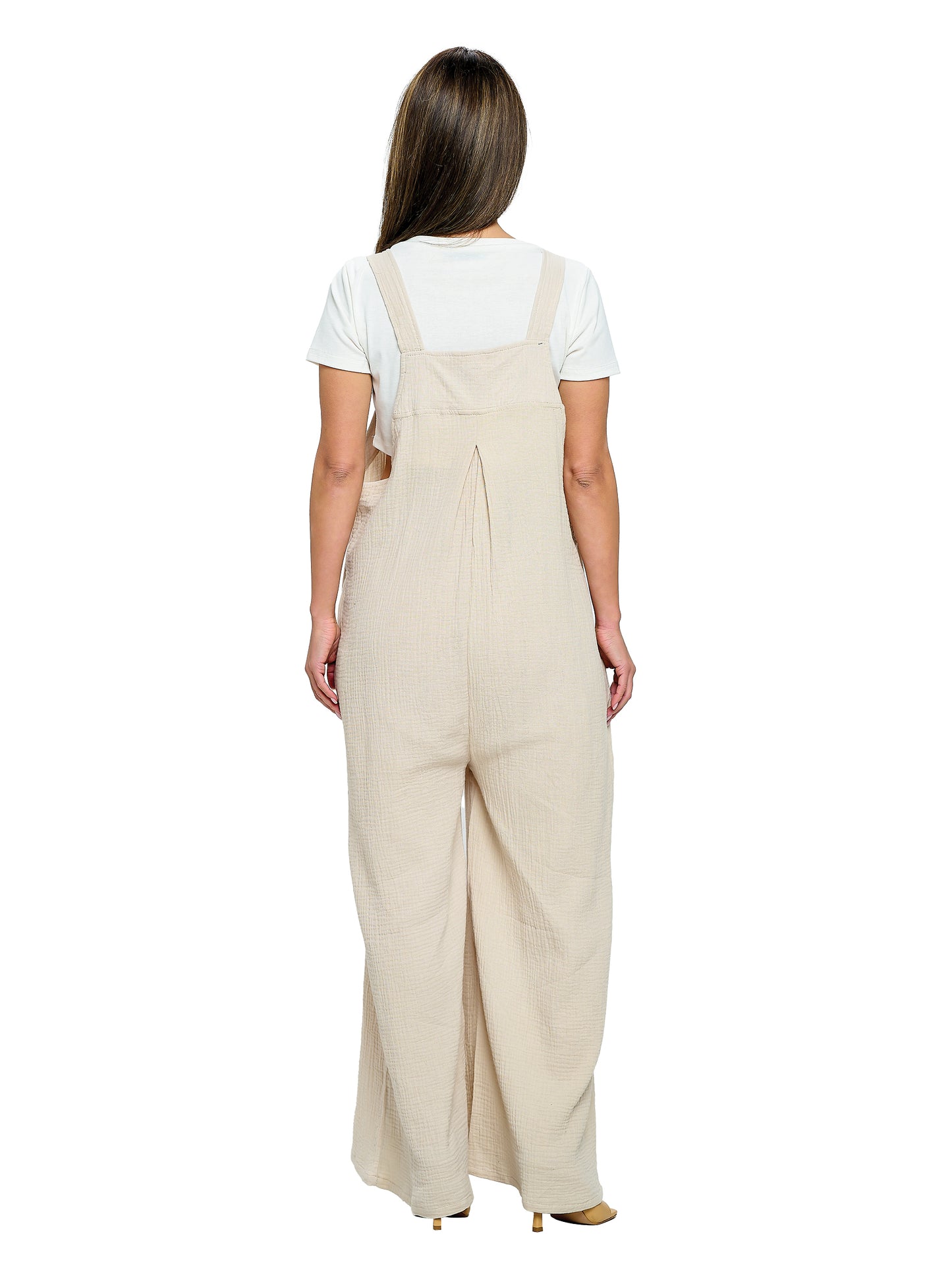 Overall Boho Casual Crinkle Cotton