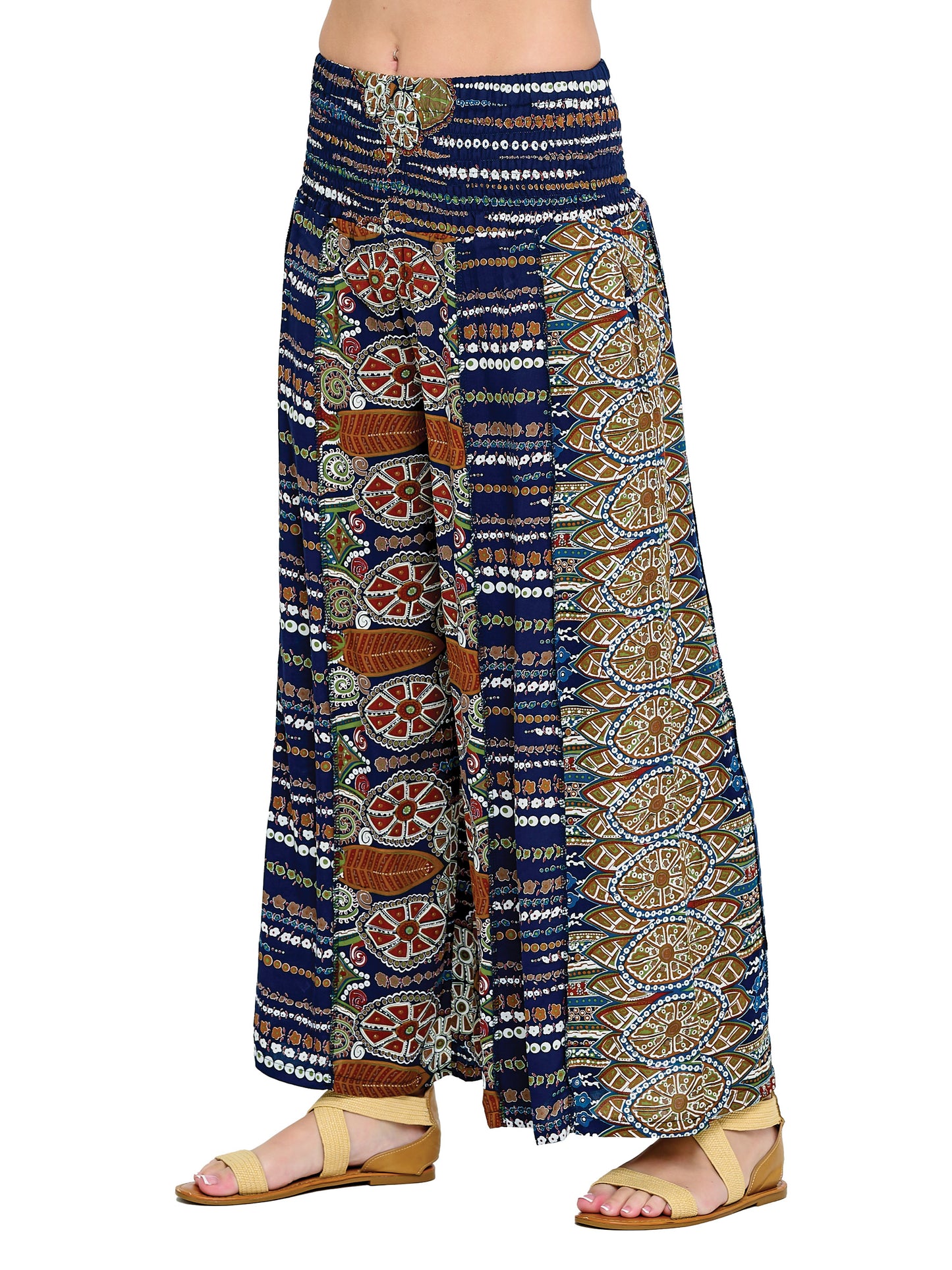 Pants Loose Fit Floral Pattern