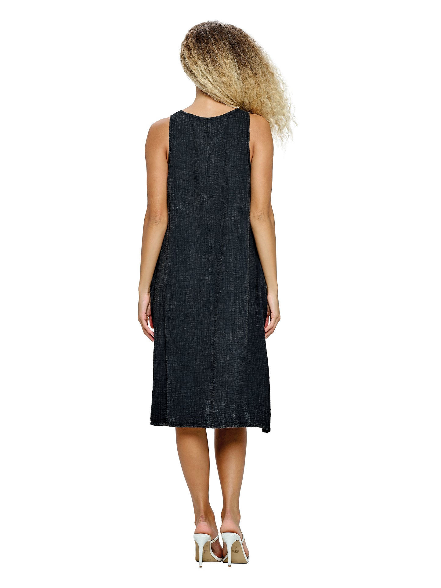 Boho Vintage Washed Crinkle Dress