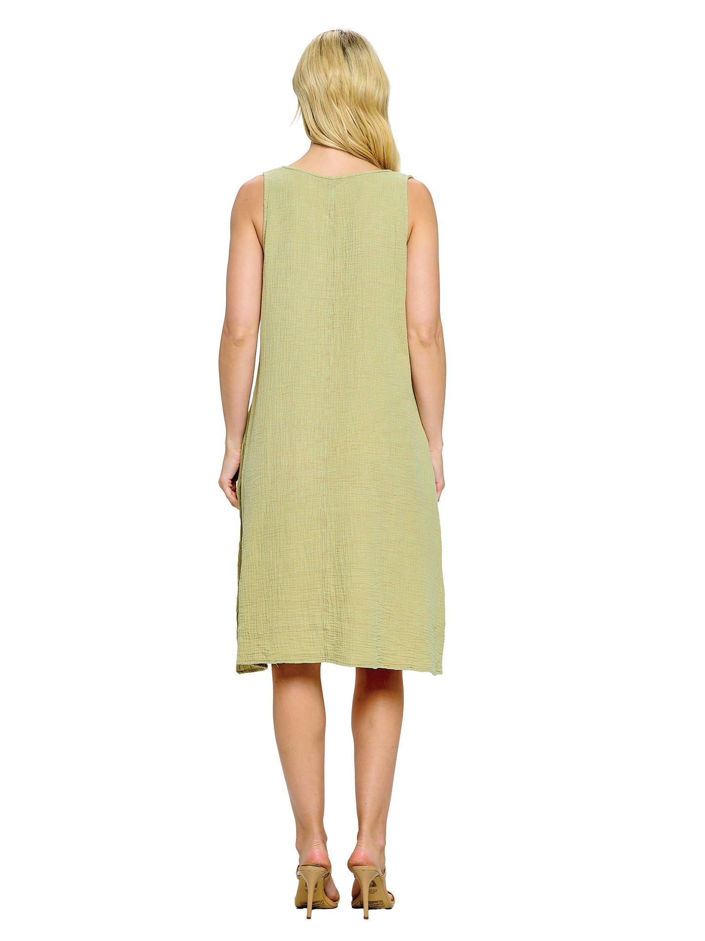 Boho Vintage Washed Crinkle Dress