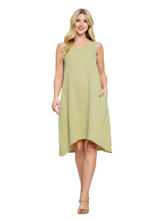 Boho Vintage Washed Crinkle Dress