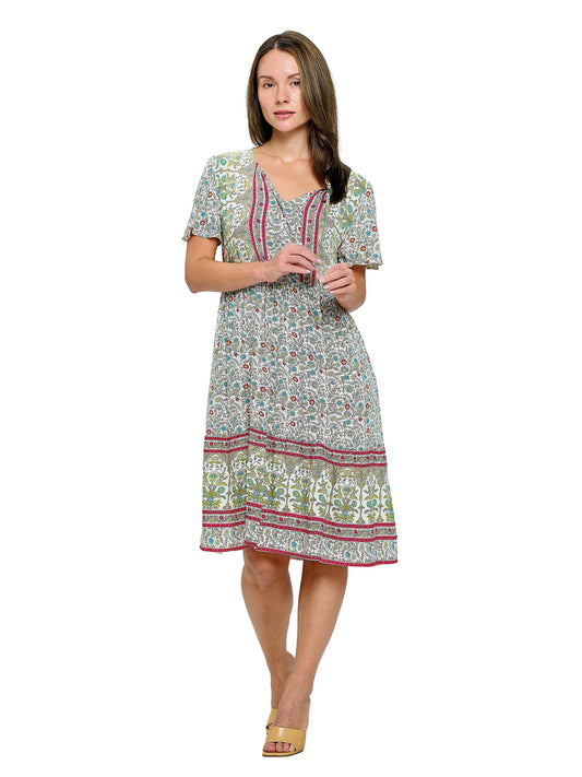 Dress Floral Pattern With Pockets