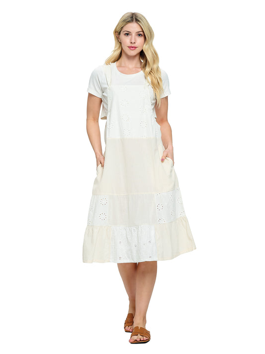 Overall Ruffled Dress