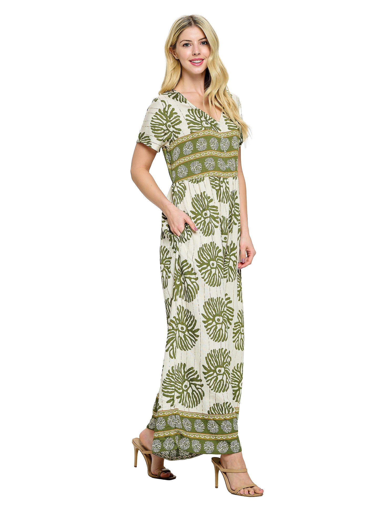 Ruffled Casual Jumpsuit Printed