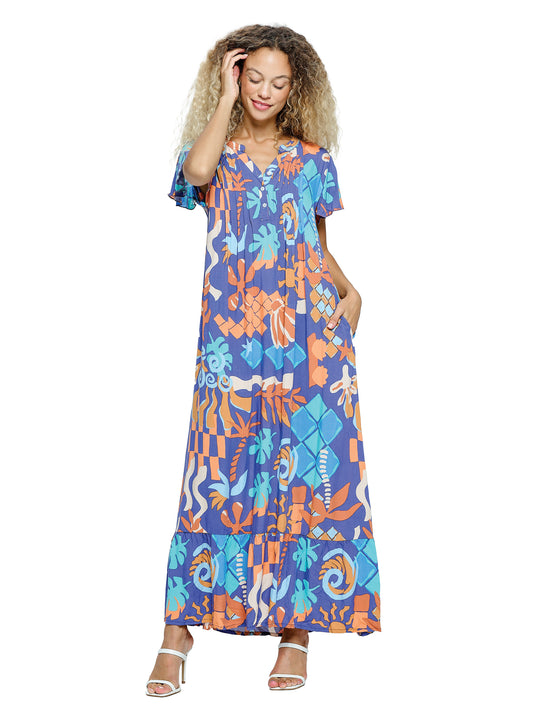 Boho Floral Maxi Dress