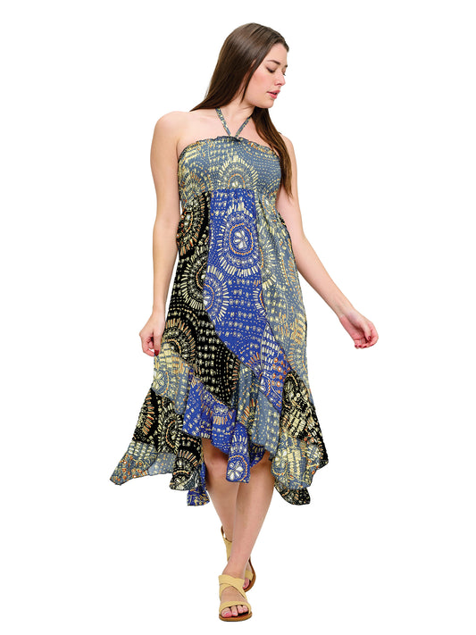 Tie Dye Convertible Dress to Skirt