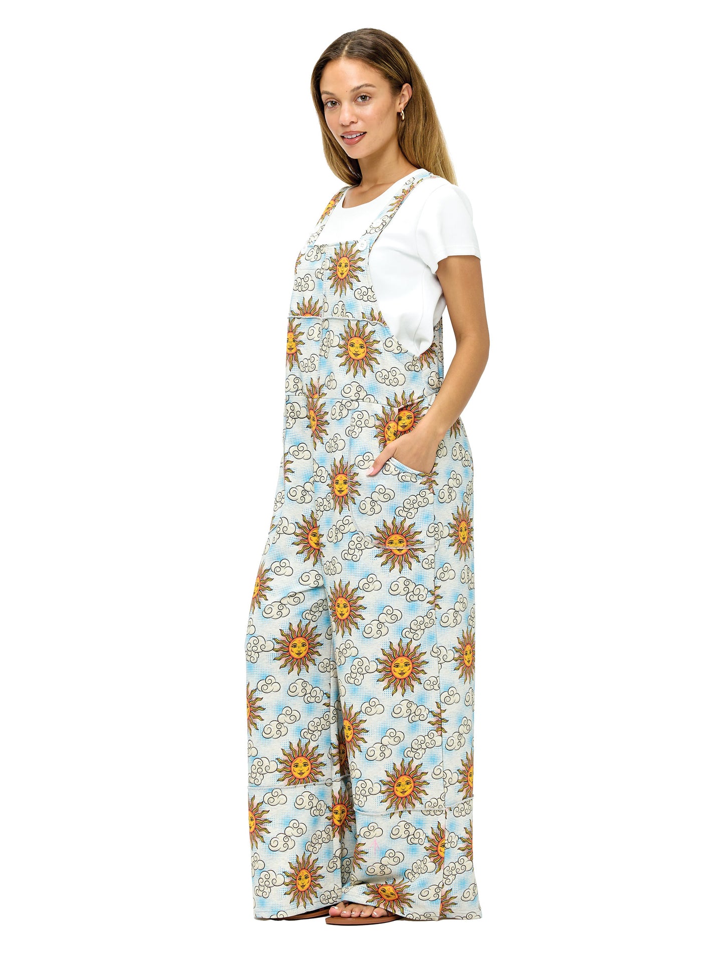 Overall Patchwork Celestial Sun Sky Print