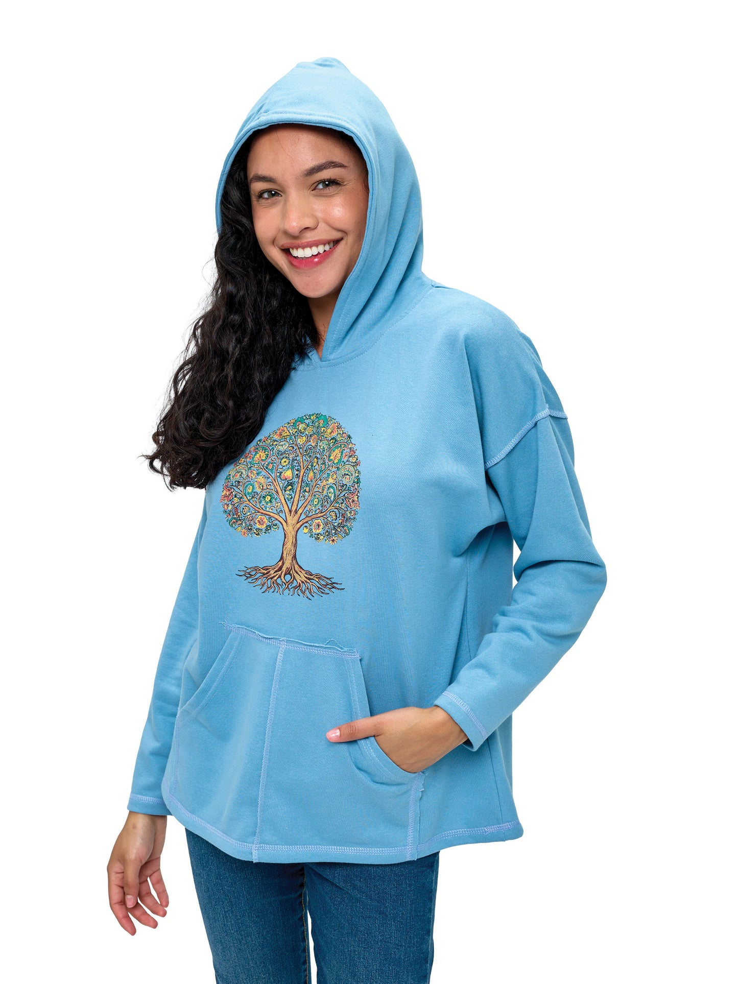 Hoodie Blossom Earthy Tree of Life Print