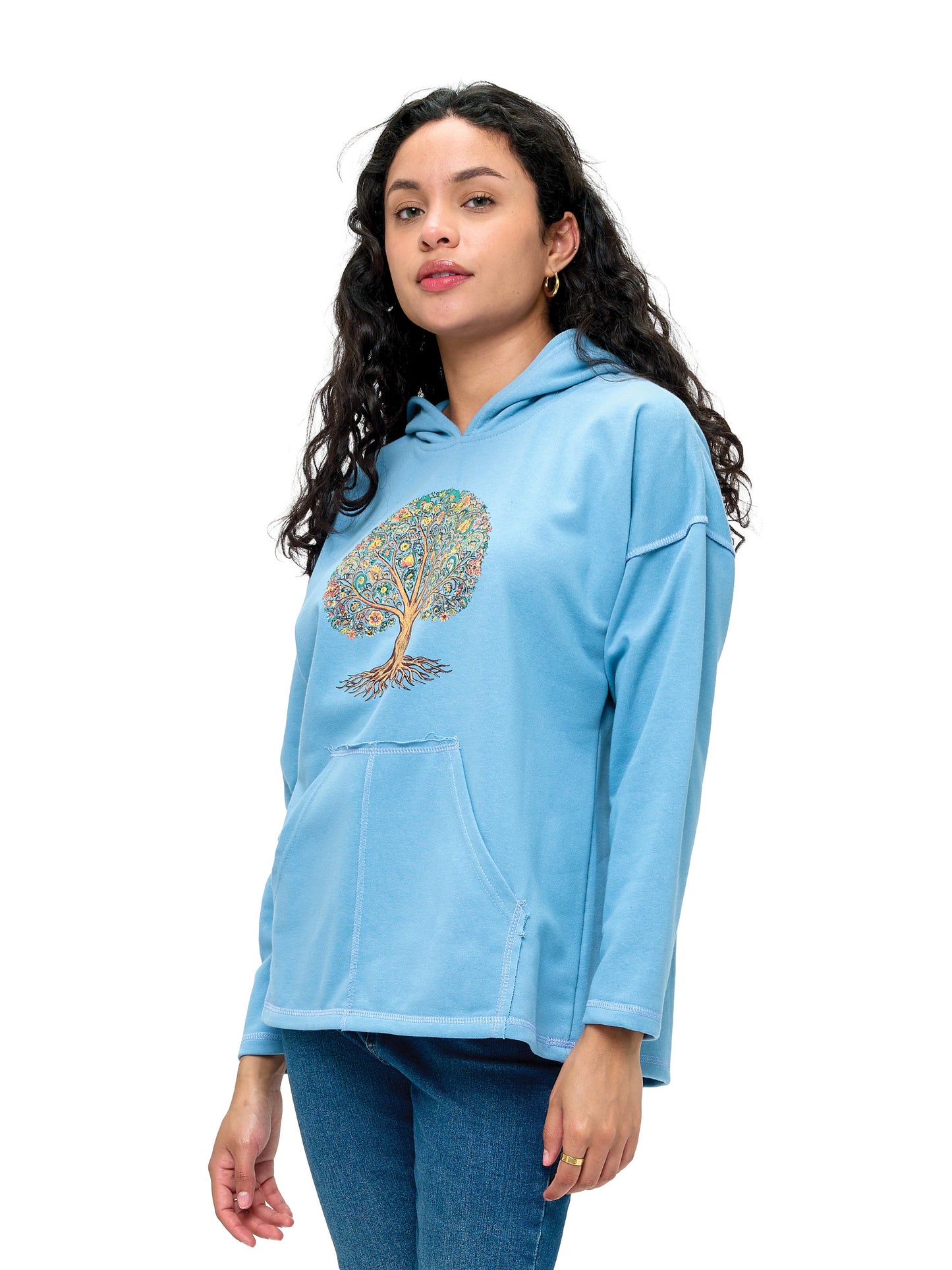 Hoodie Blossom Earthy Tree of Life Print