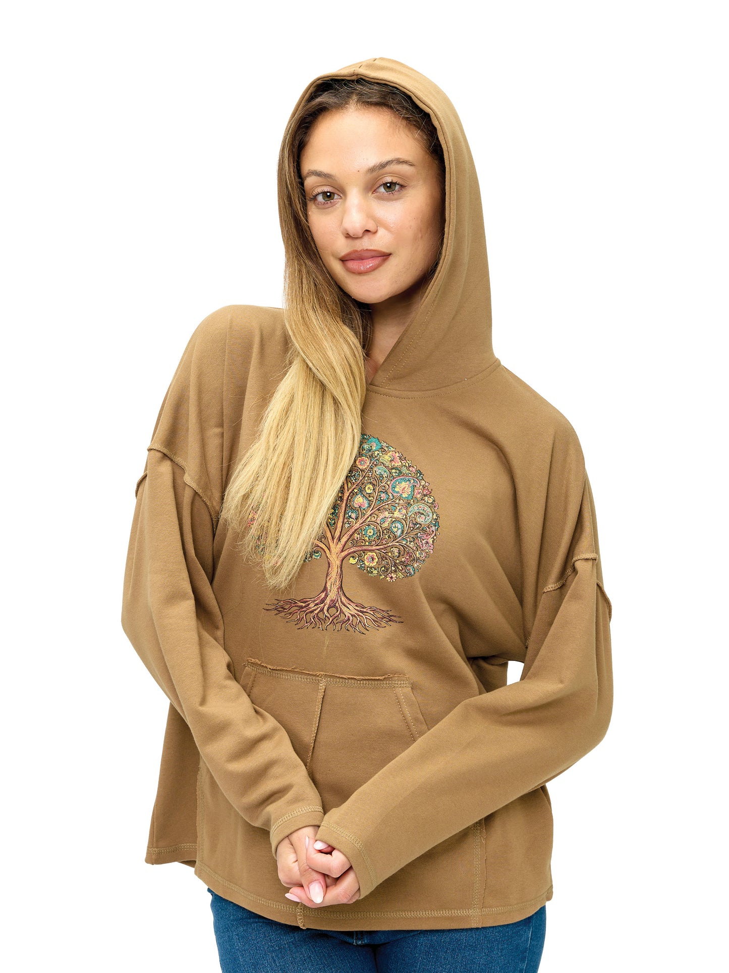Hoodie Blossom Earthy Tree of Life Print