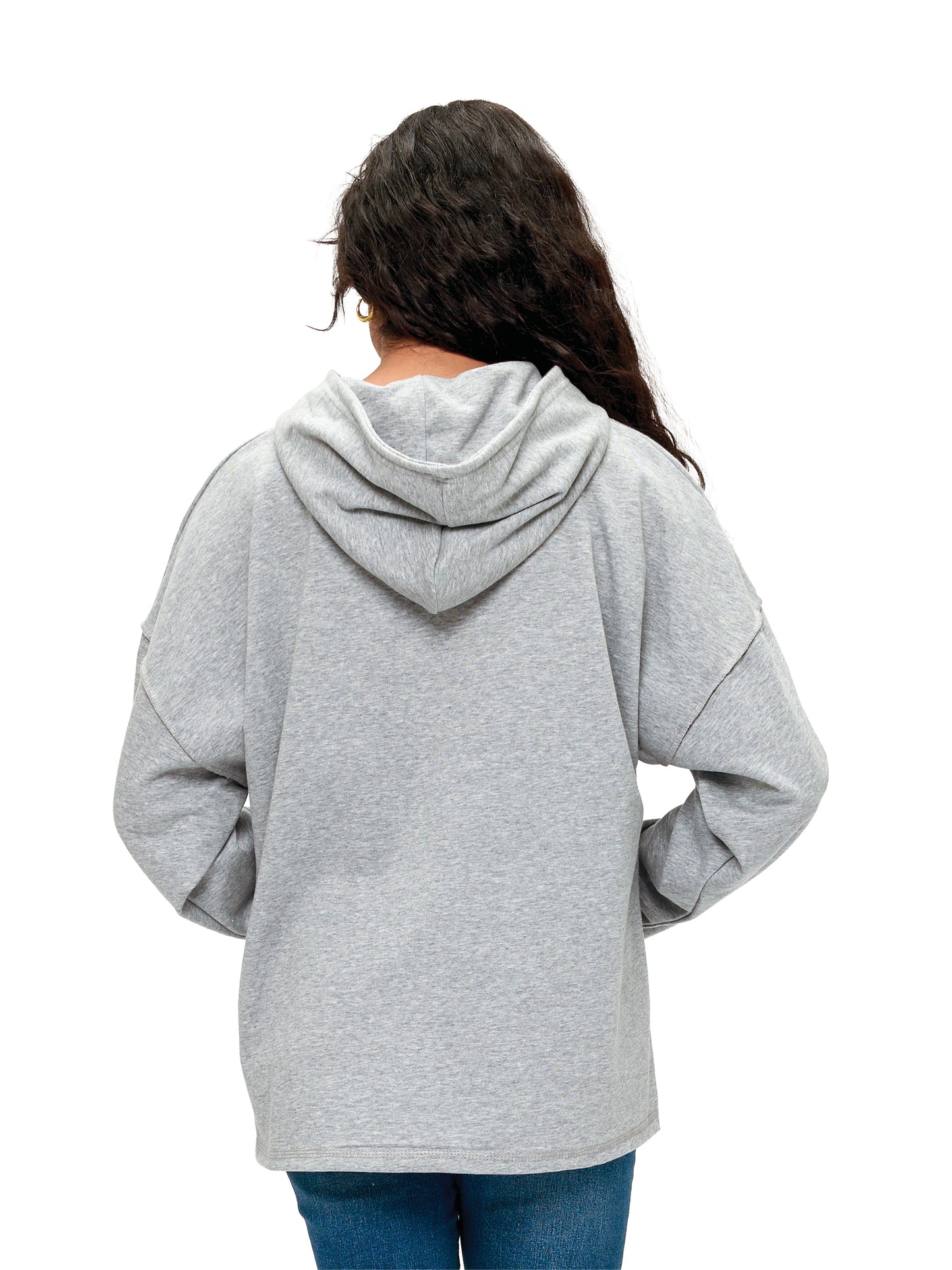 Hoodie Vibrant Celestial Moon Mushroom Peace Print