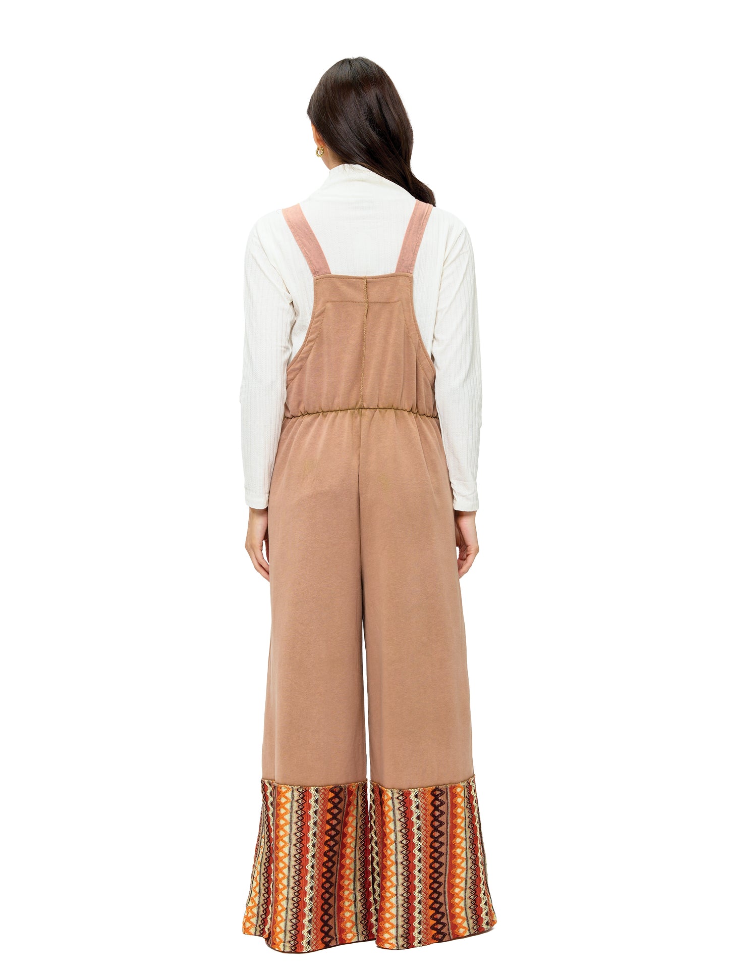 Overall Boho Ruffled Zig Zag Patches