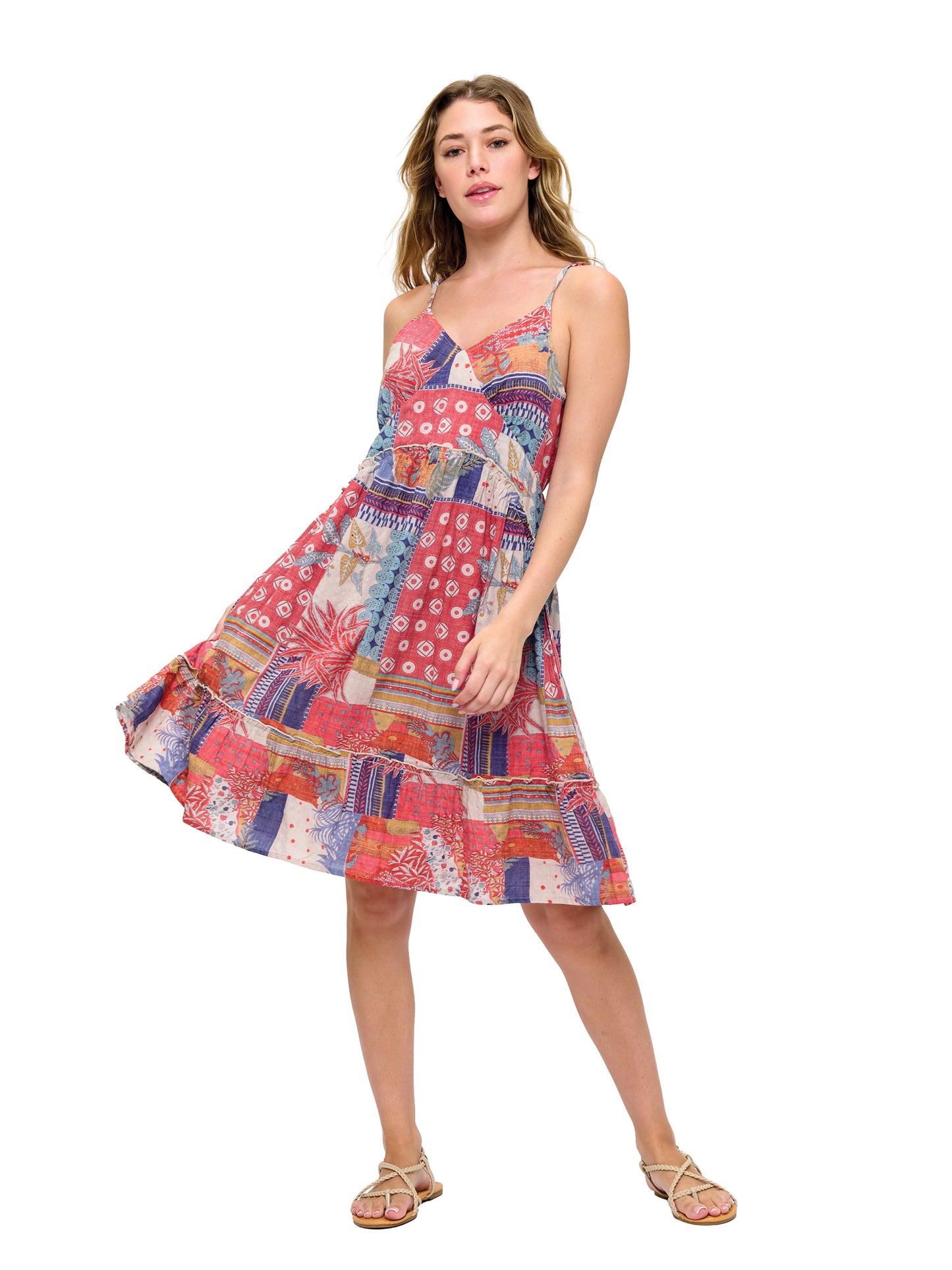 Flowy Bohemian Ruffled Dress