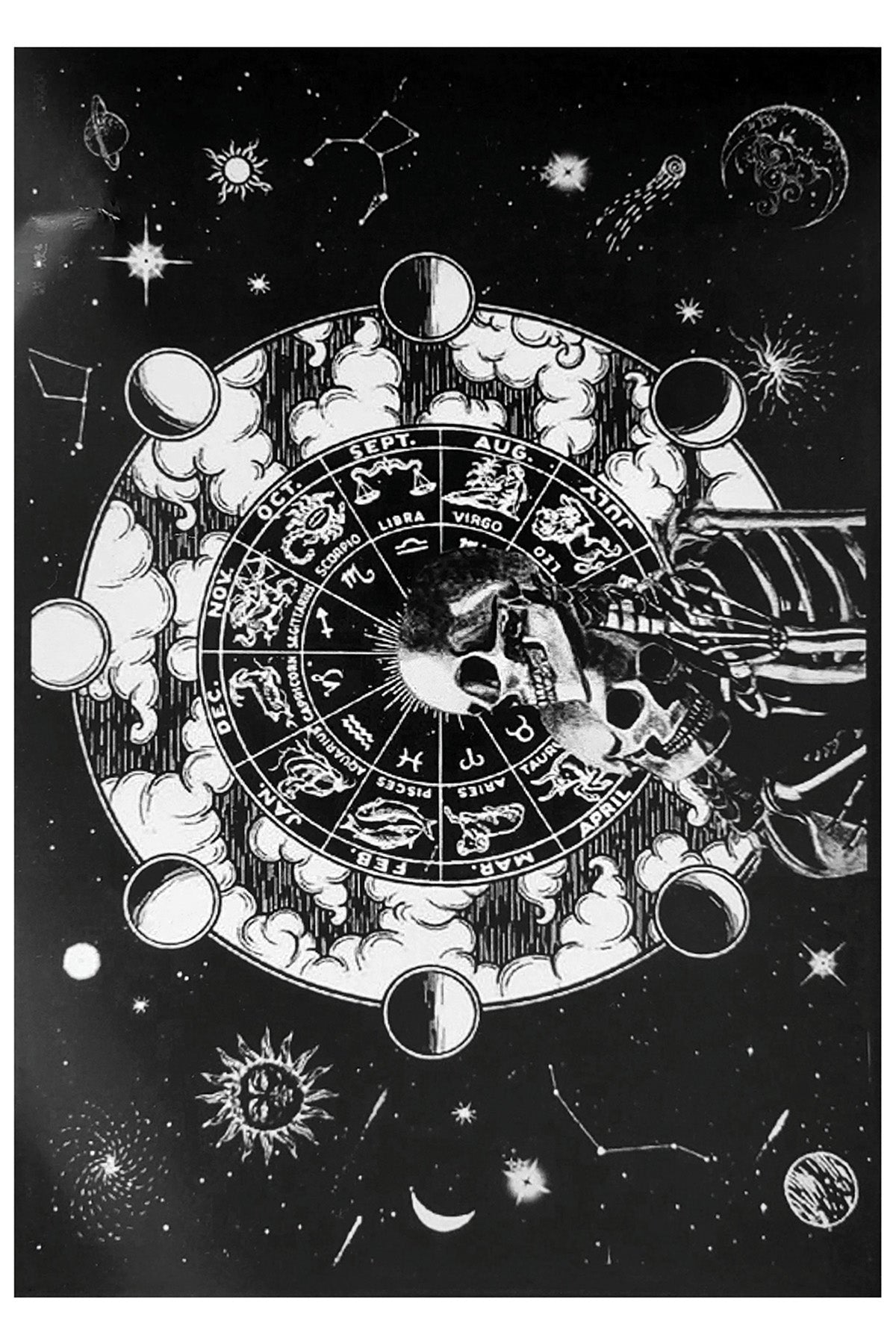 Astrology Skull Constellation Tapestry