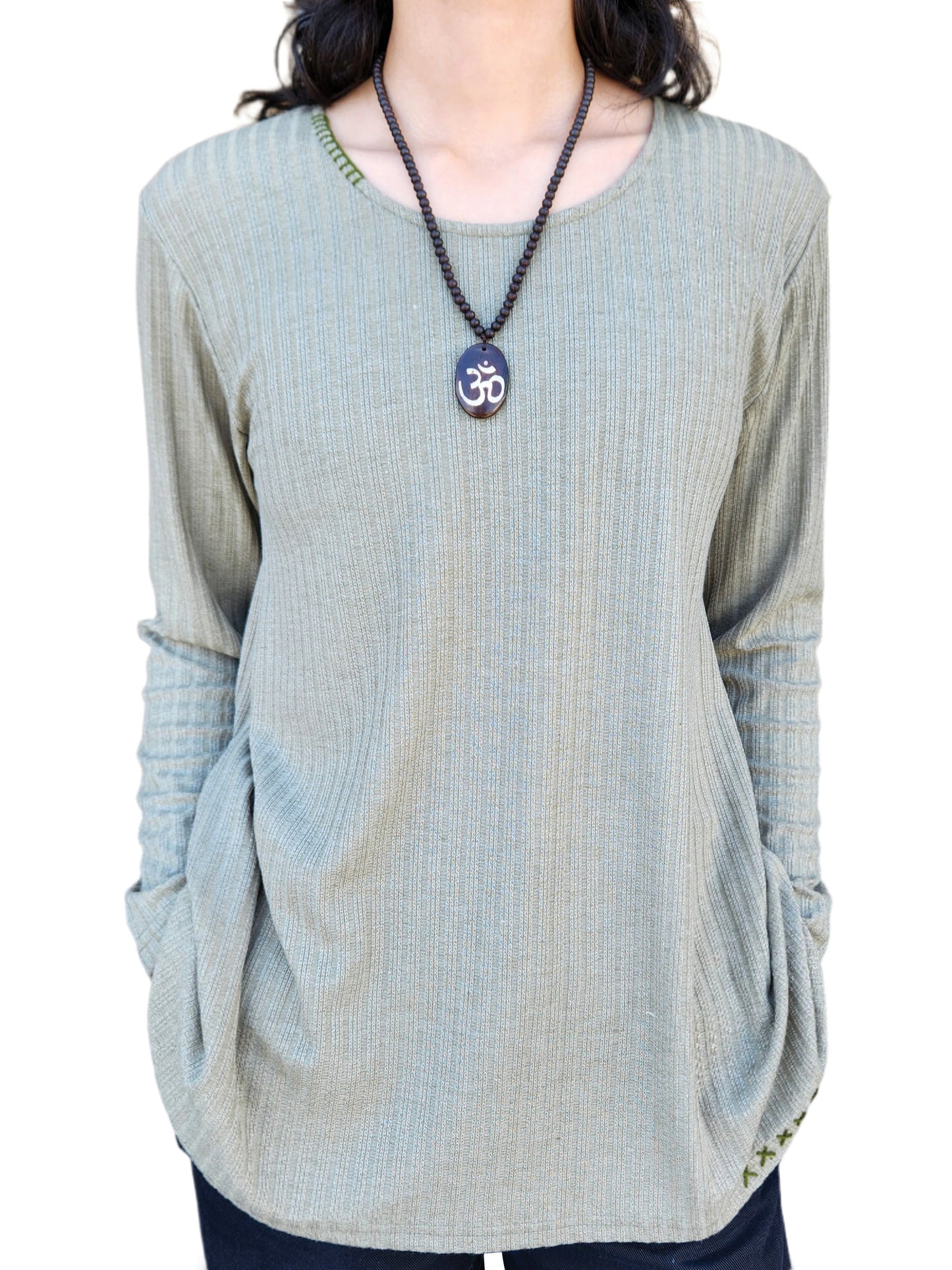 Om Necklace Rose Wood