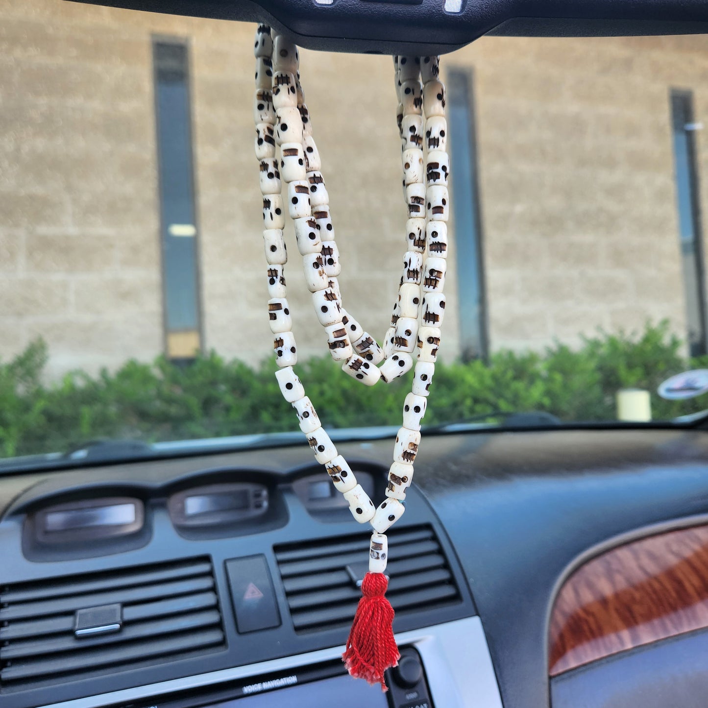 Handmade Bone Skull Mala Prayer Bead Necklace