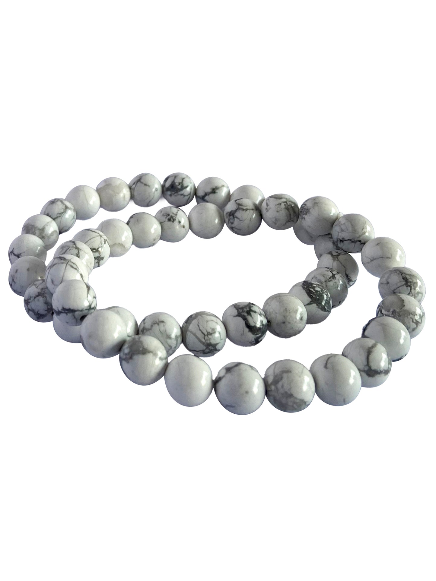 Beaded Bracelet Howlite White