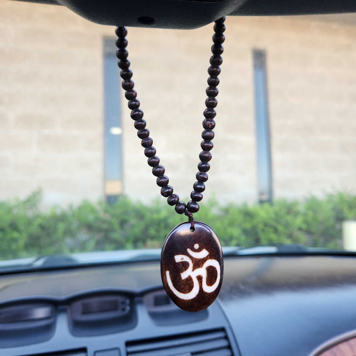 Om Necklace Rose Wood