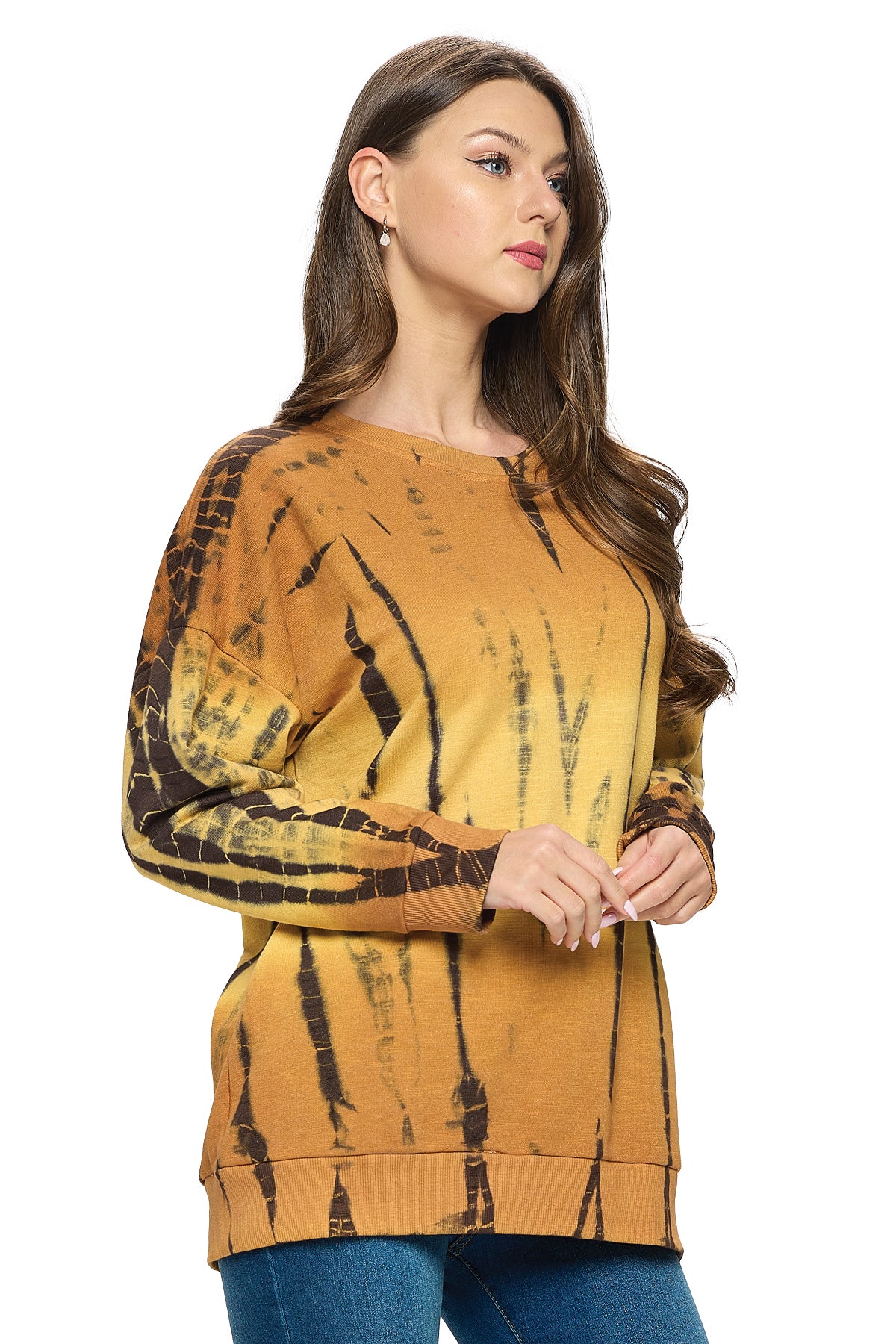 Pullover Top Boho Tie Dye Ombre Loose Fit