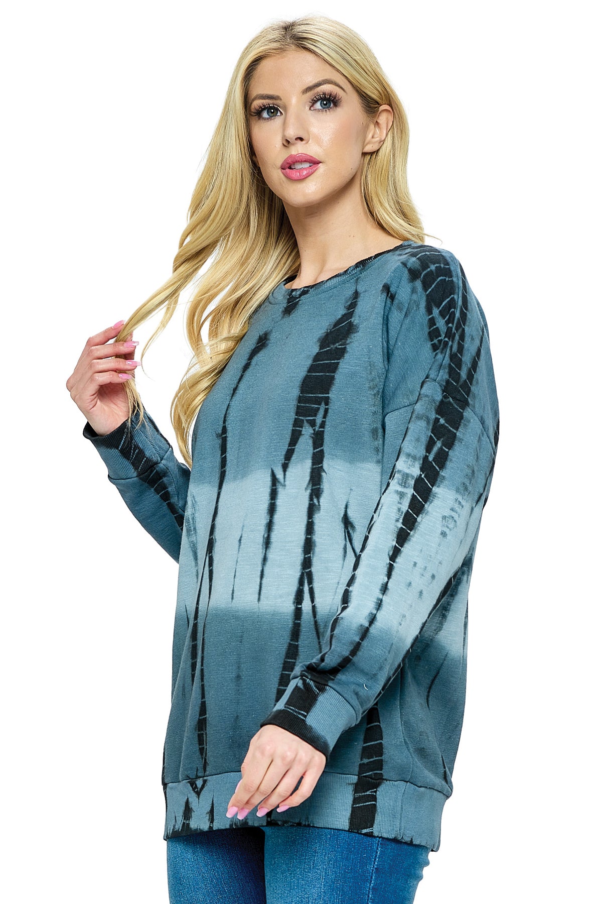 Pullover Top Boho Tie Dye Ombre Loose Fit