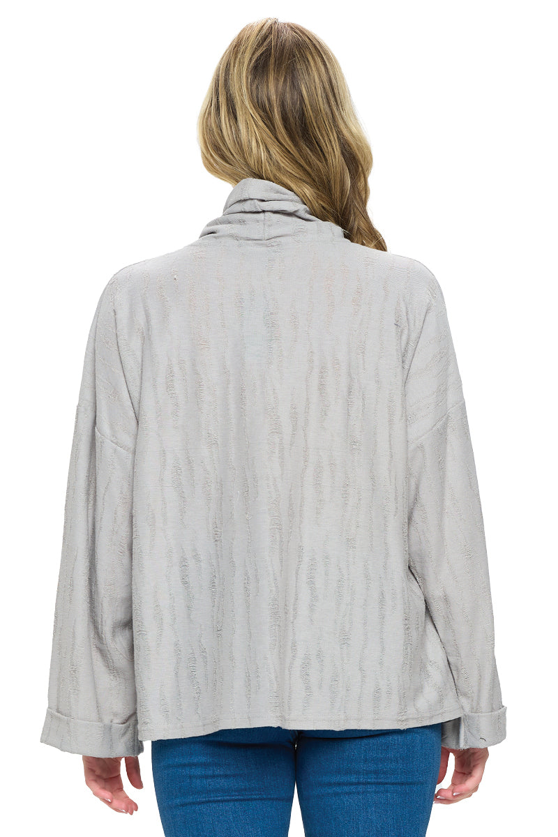 Top Cowl Neck Ripped