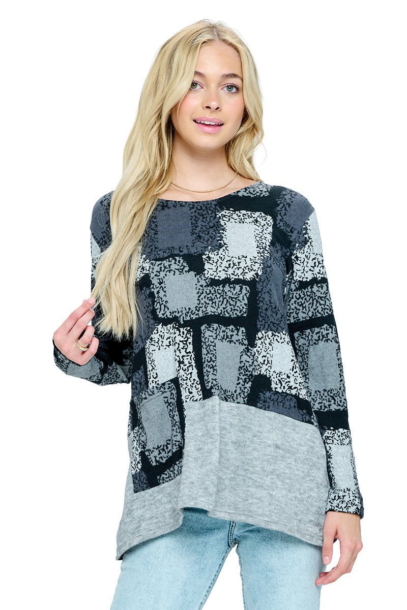 Maroon Multi Top Casual Colorblock