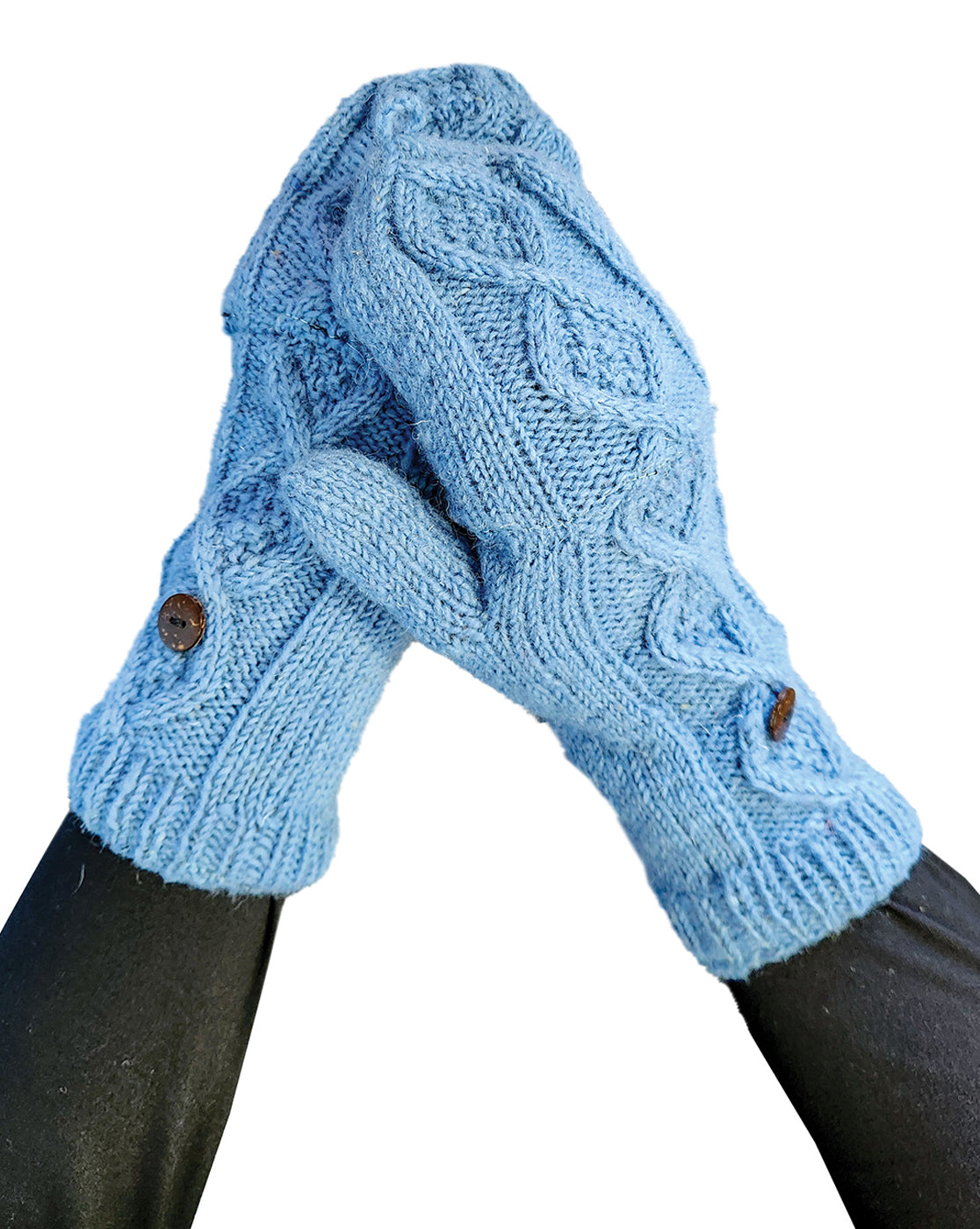 Handmade Mittens Cable Knit Flip Cover