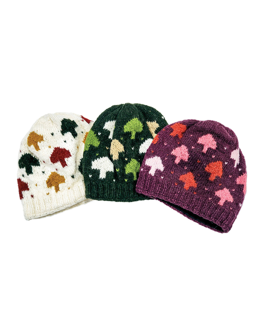 Handmade Knit Beanie Hat Mushroom