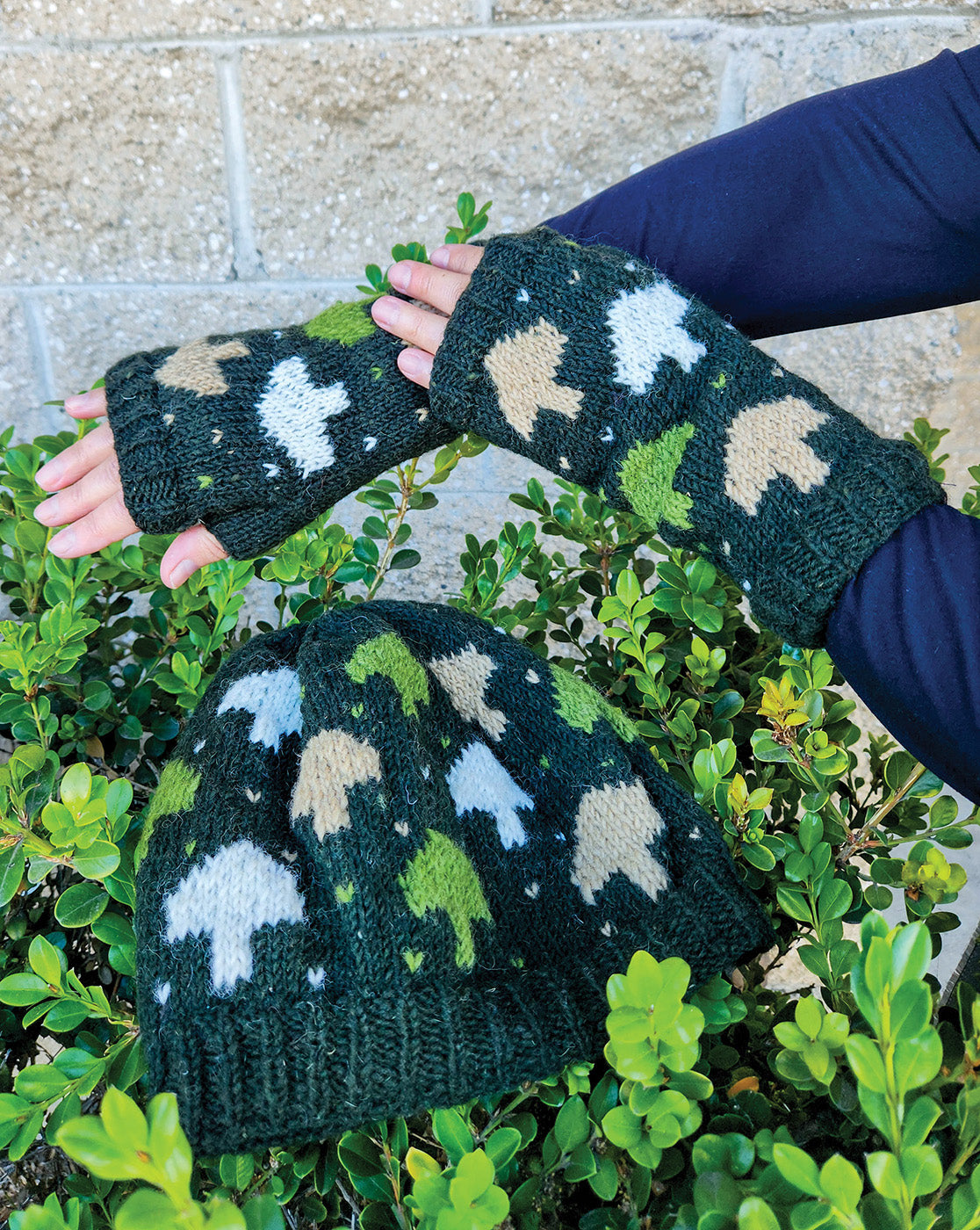 Handmade Knit Beanie Hat Mushroom