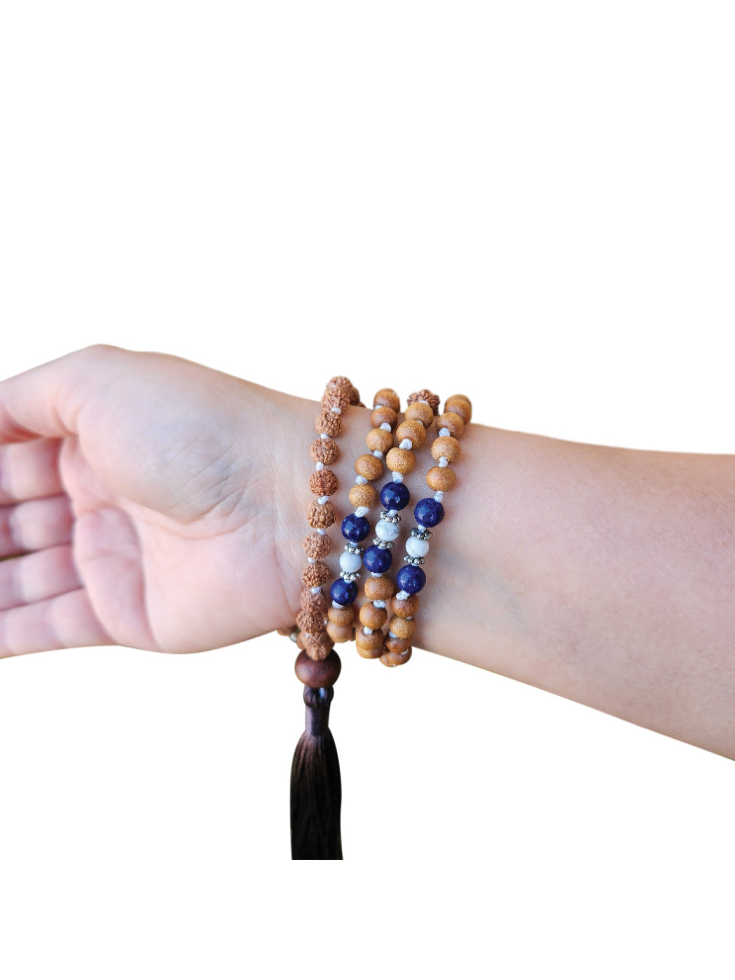 Necklace Rudraksha Sandalwood Tassel