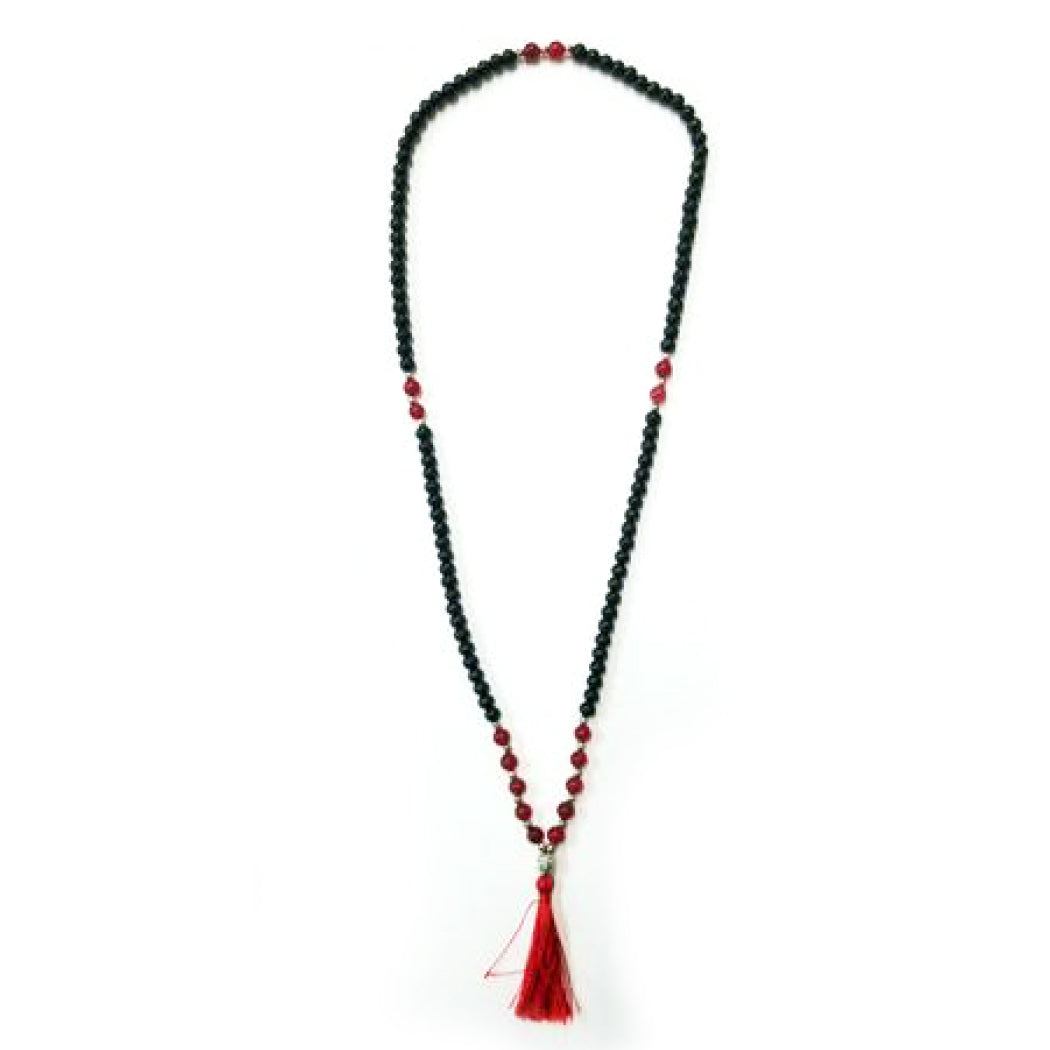 Beaded Tassel Mala Onyx